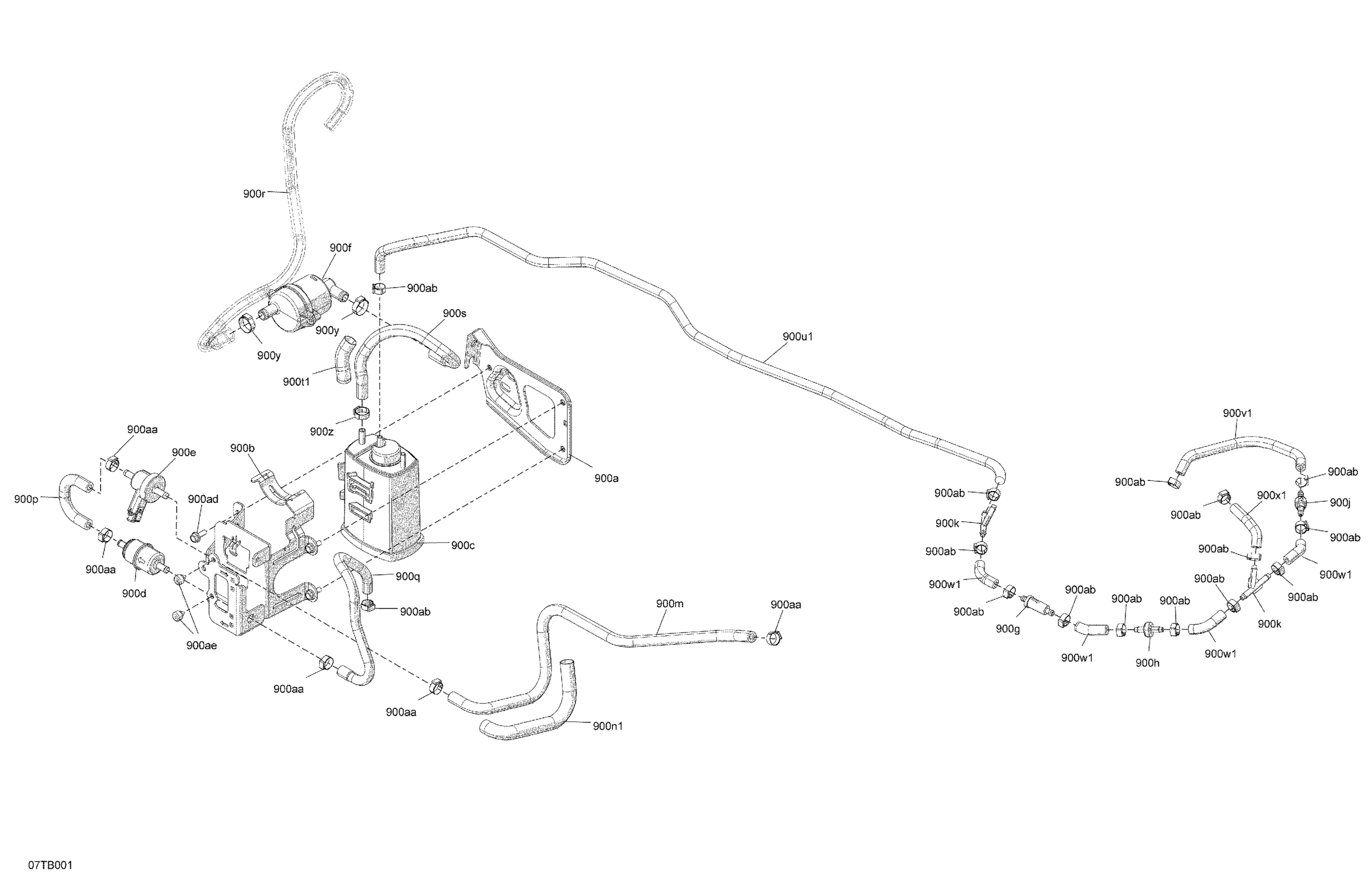 Engine - Charcoal Canister Assembly