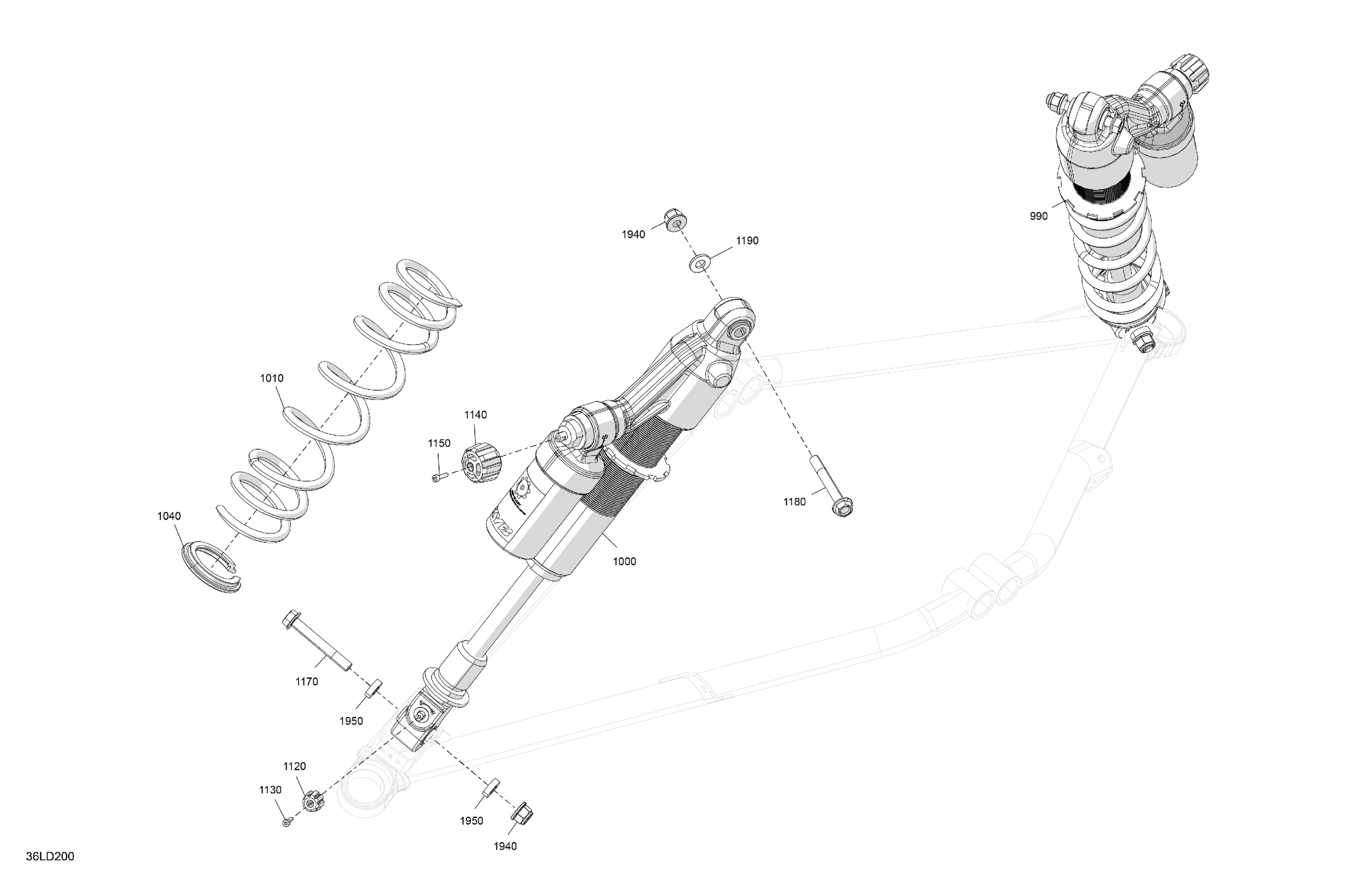 Схема узла: Suspension - Front Shocks