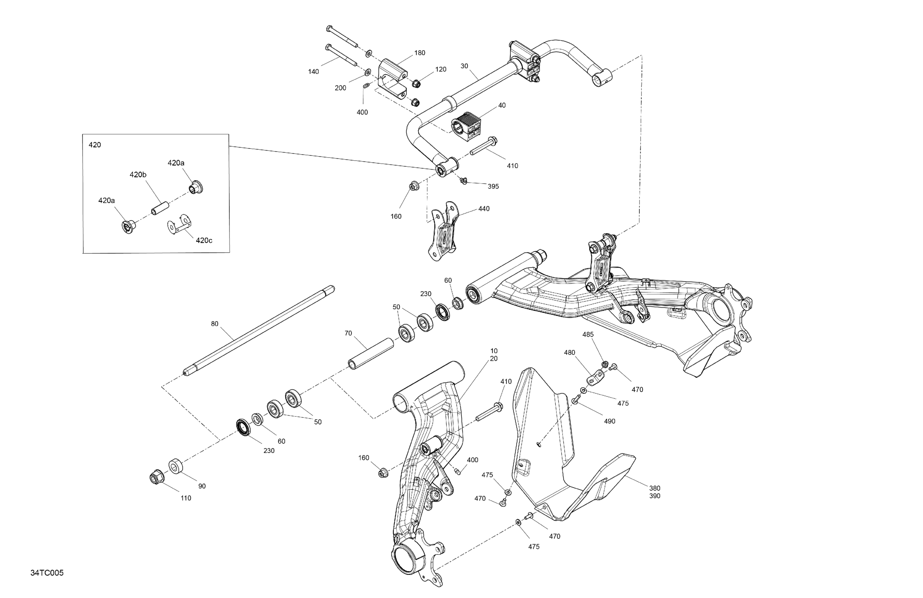 Схема узла: Suspension - Rear Components