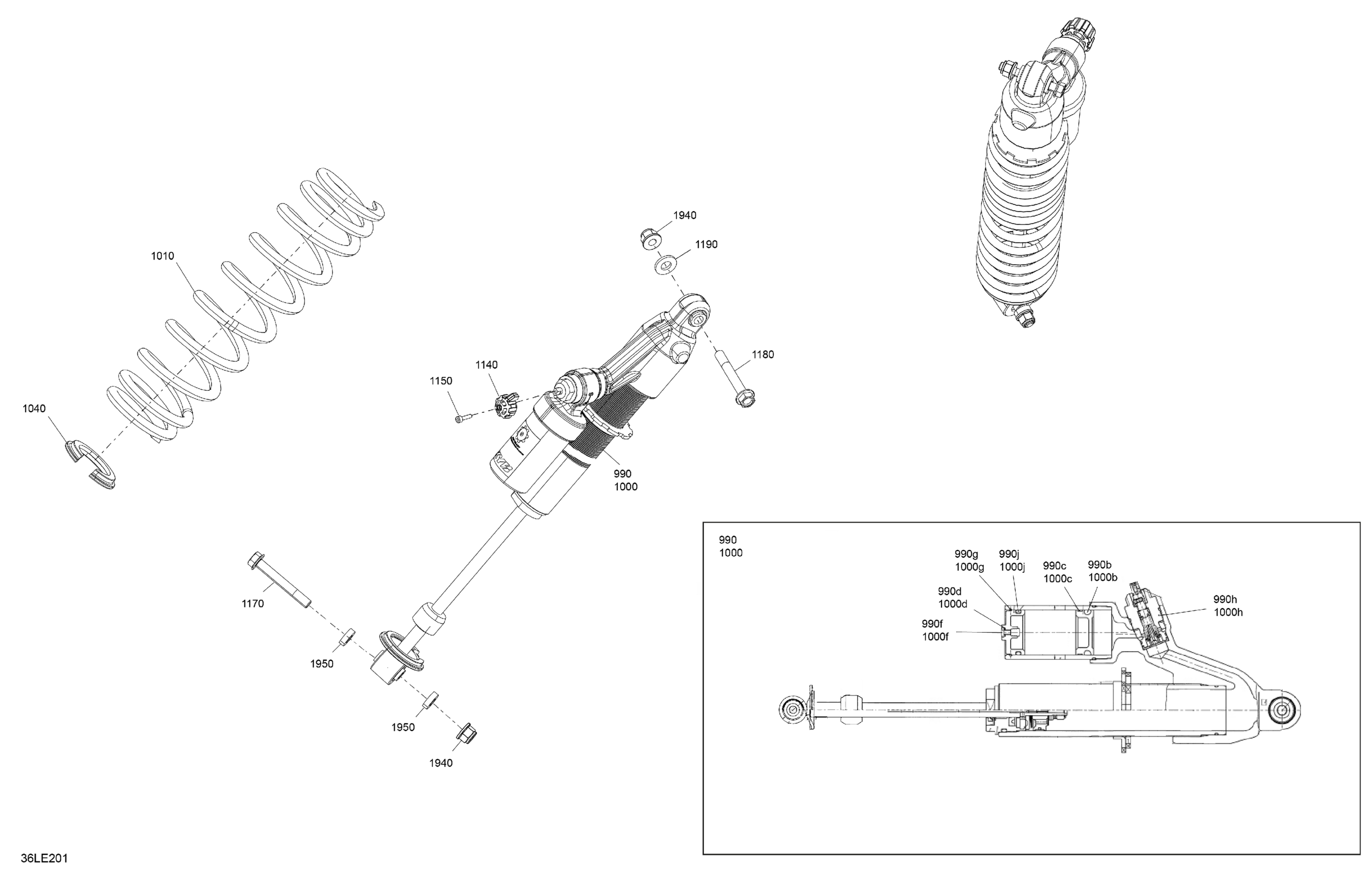 Схема узла: Suspension - Front Shocks