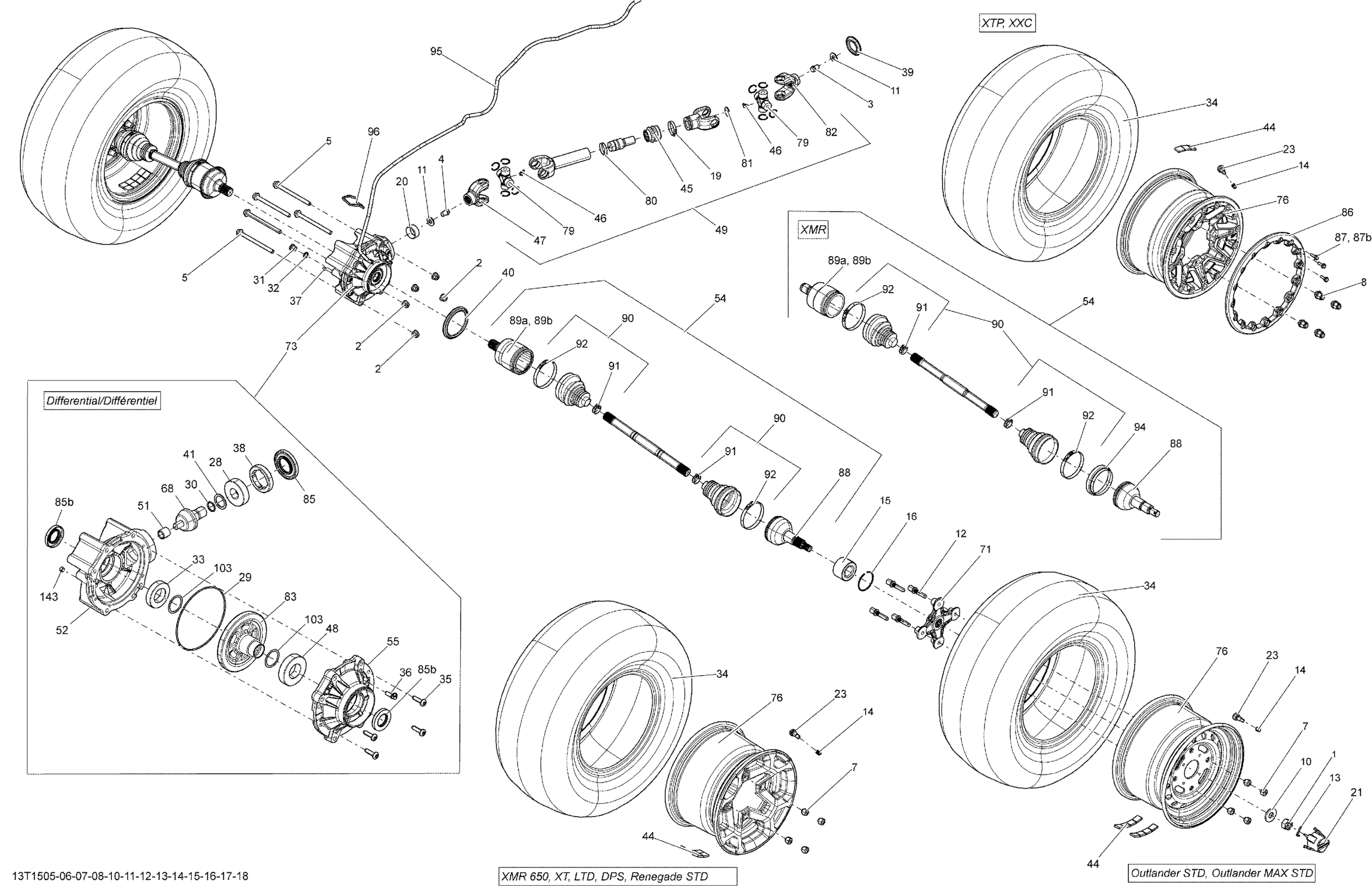 Схема узла: Drive System, Rear _13T1511