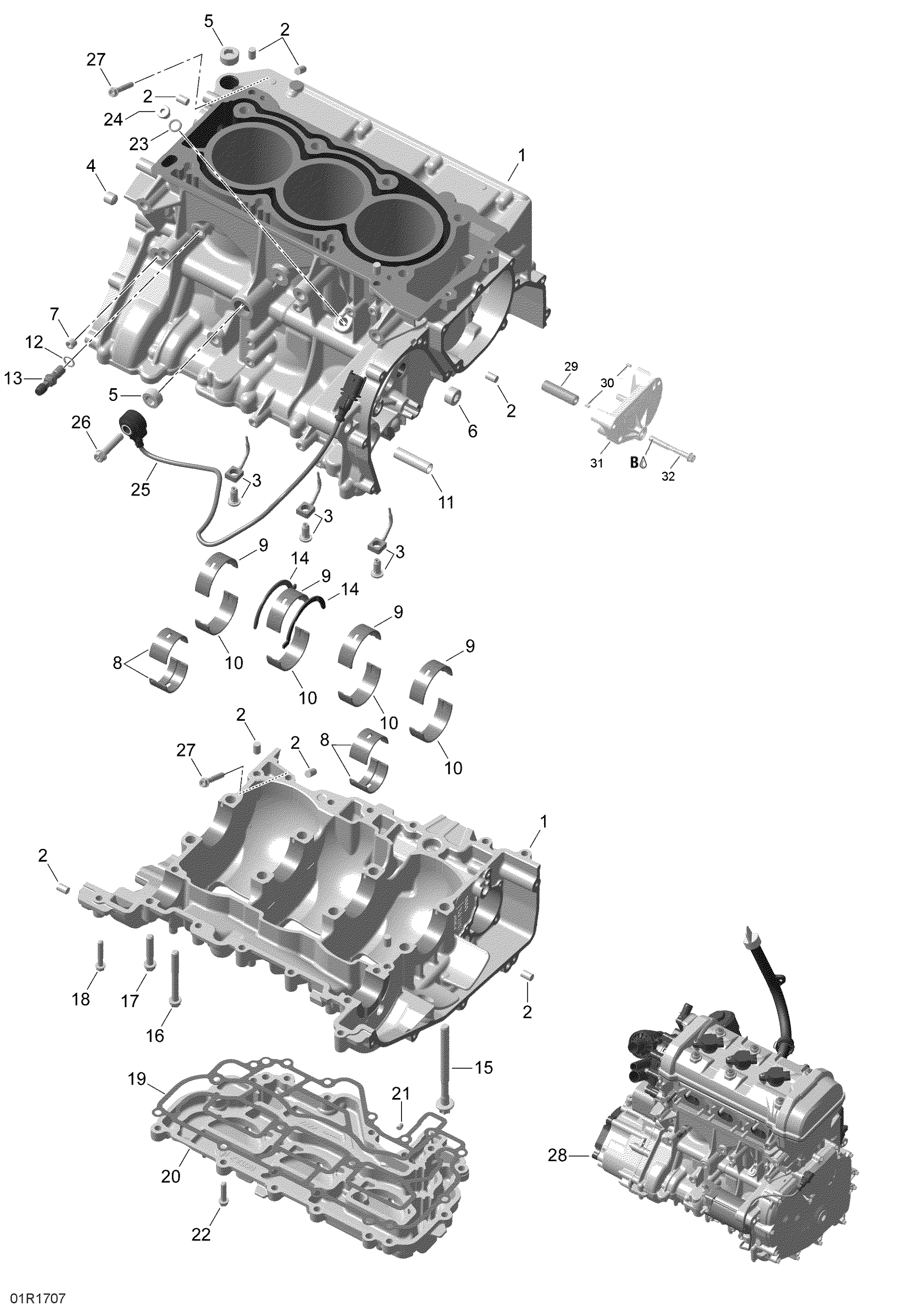 Схема узла: Crankcase