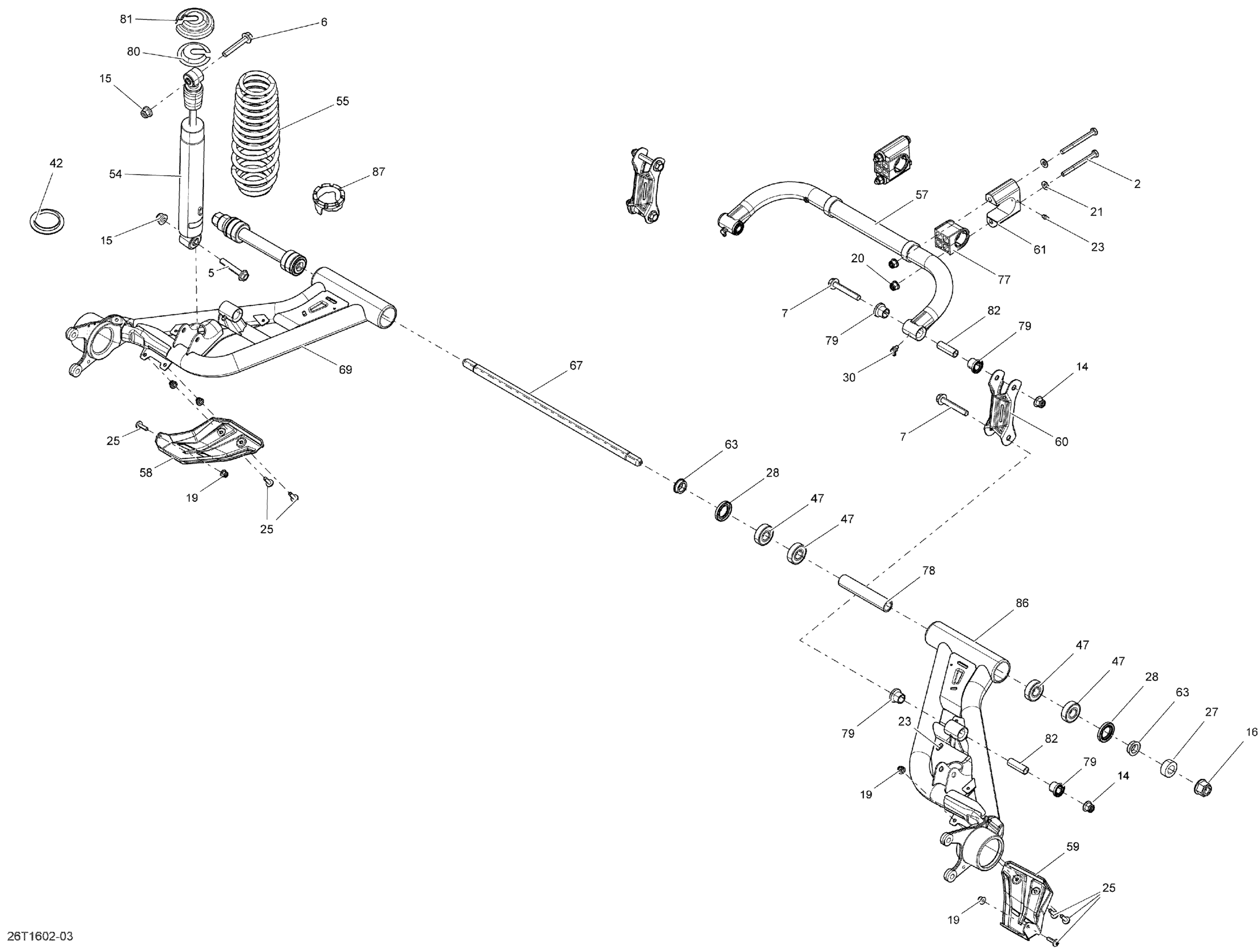 Rear Suspension - Except Package LTD