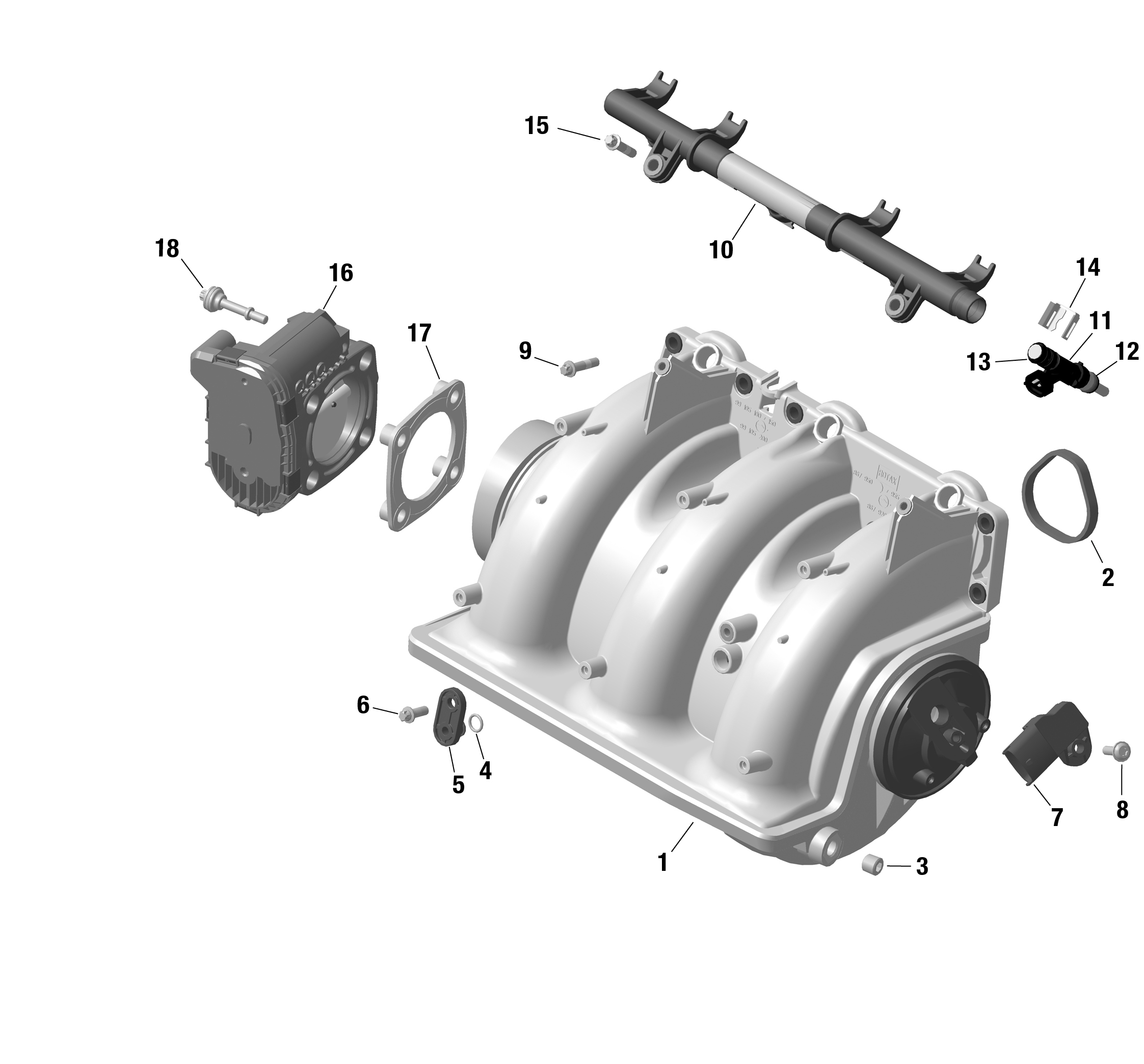 ROTAX - Air Intake Manifold And Throttle Body