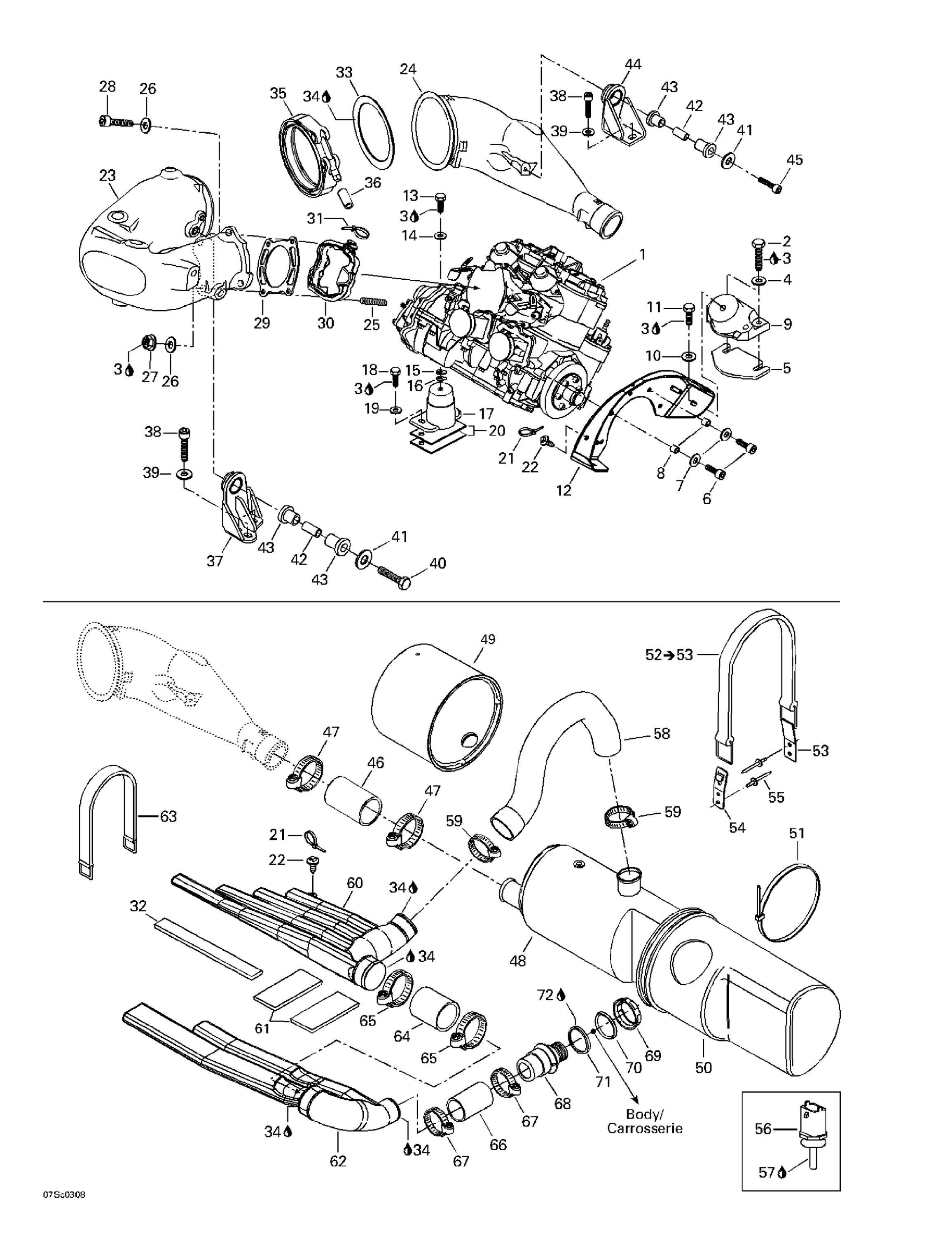 Engine Support And Muffler