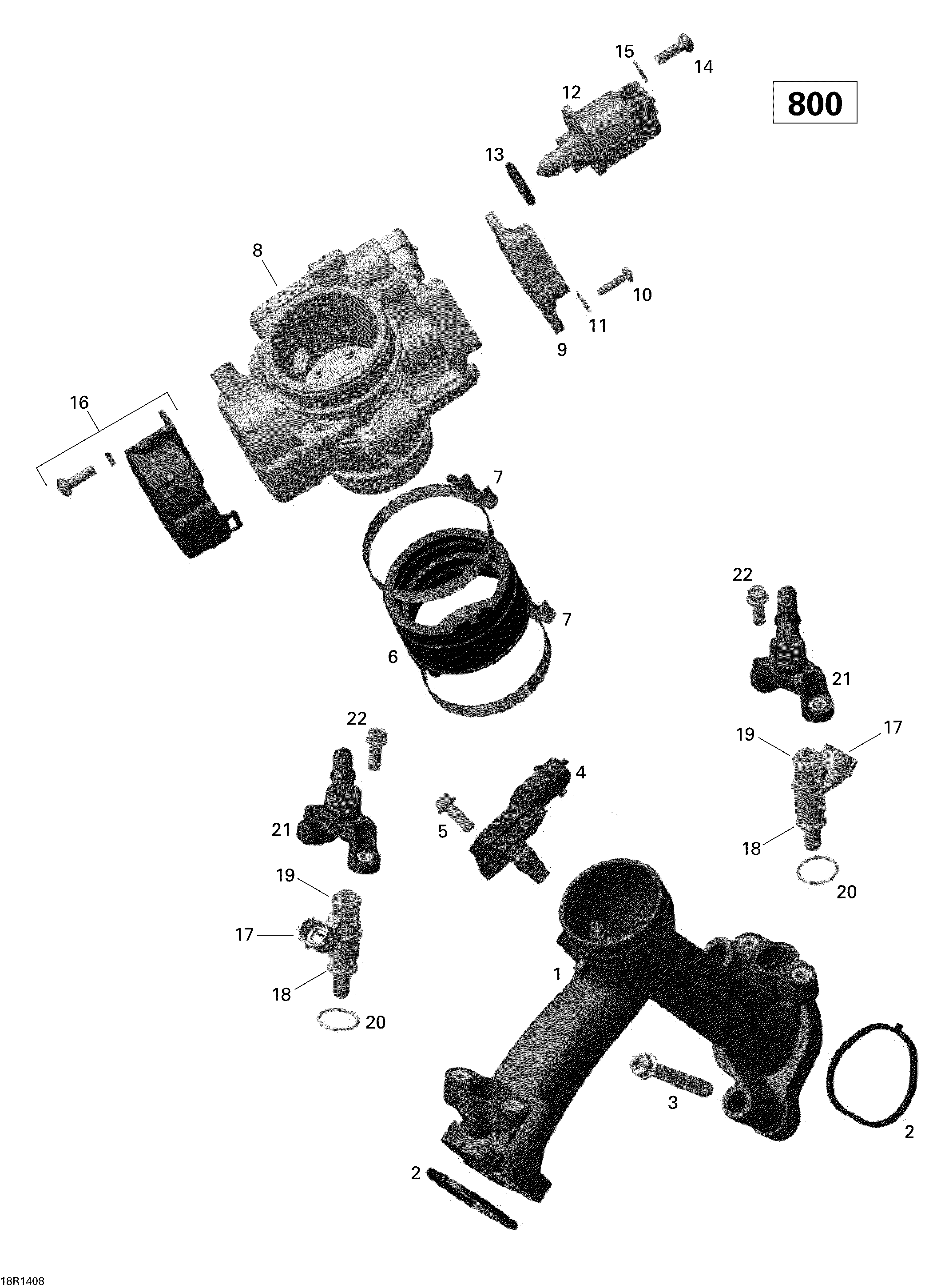 Air Intake Manifold And Throttle Body _18R1505