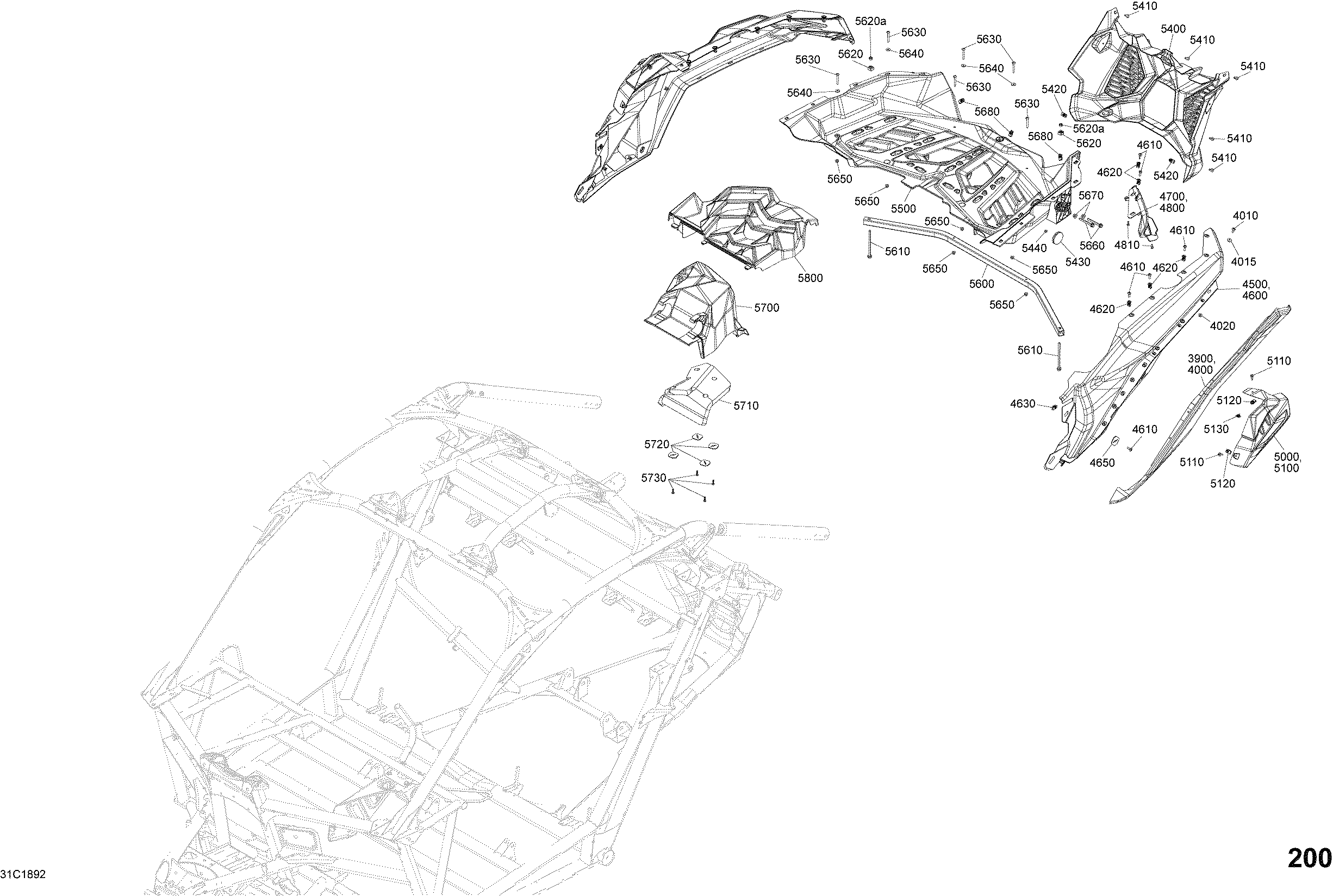 Схема узла: Body Parts - Carbon Black - Package XRC - Rear Section