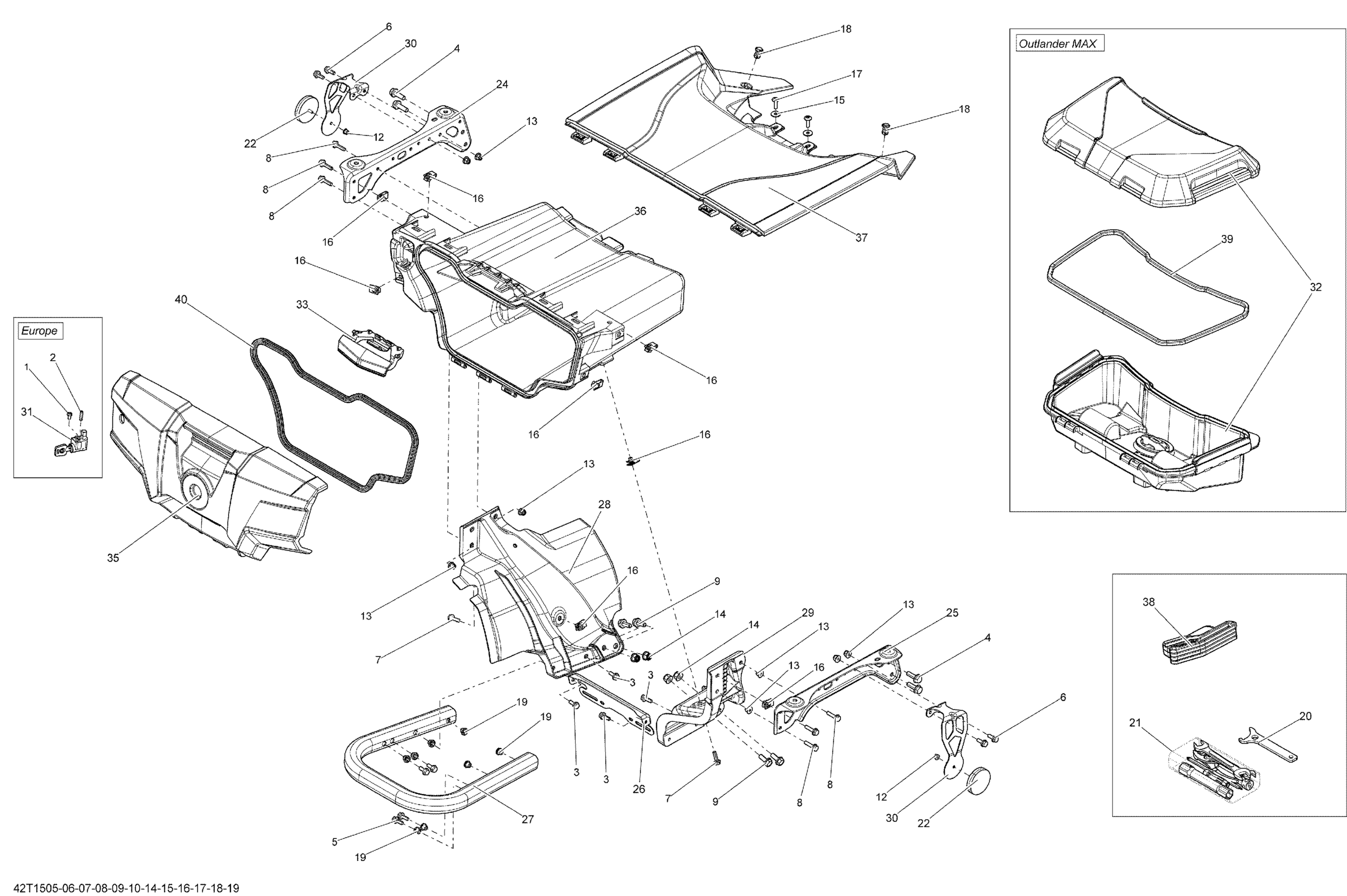 Схема узла: Rear Cargo Box _42T1506