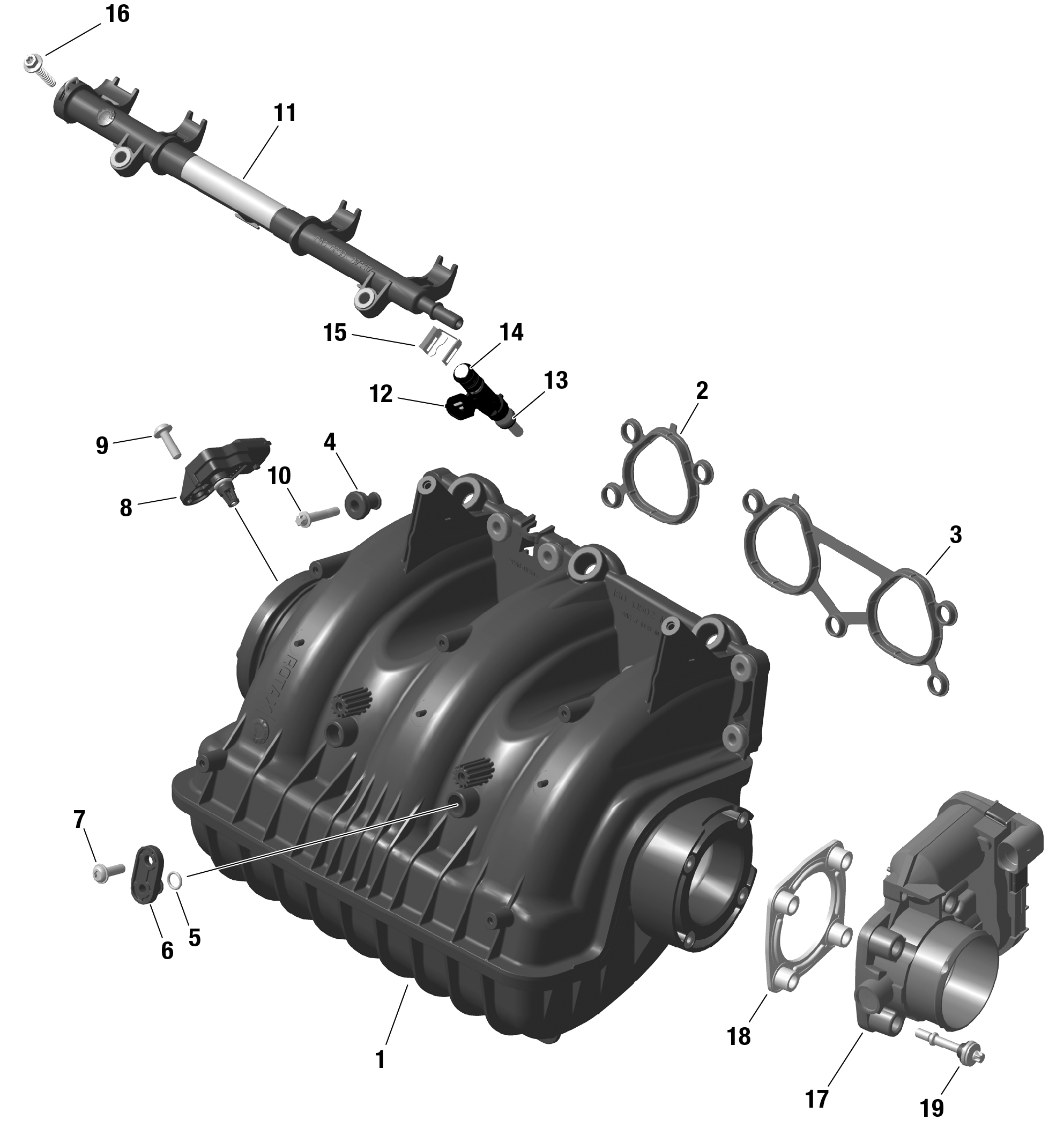 ROTAX - Air Intake Manifold And Throttle Body