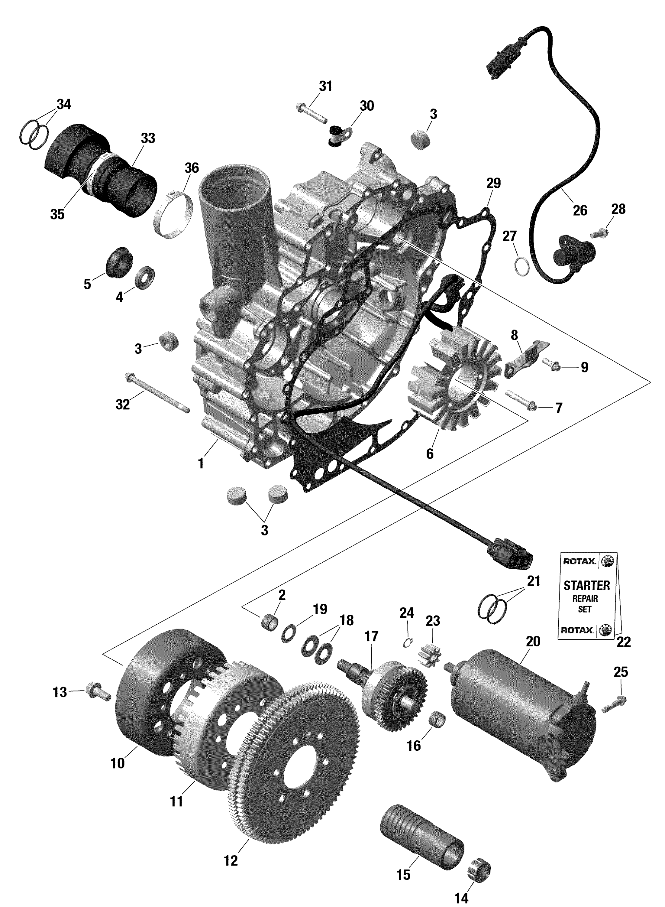 ROTAX - Magneto and Electric Starter - No iDF