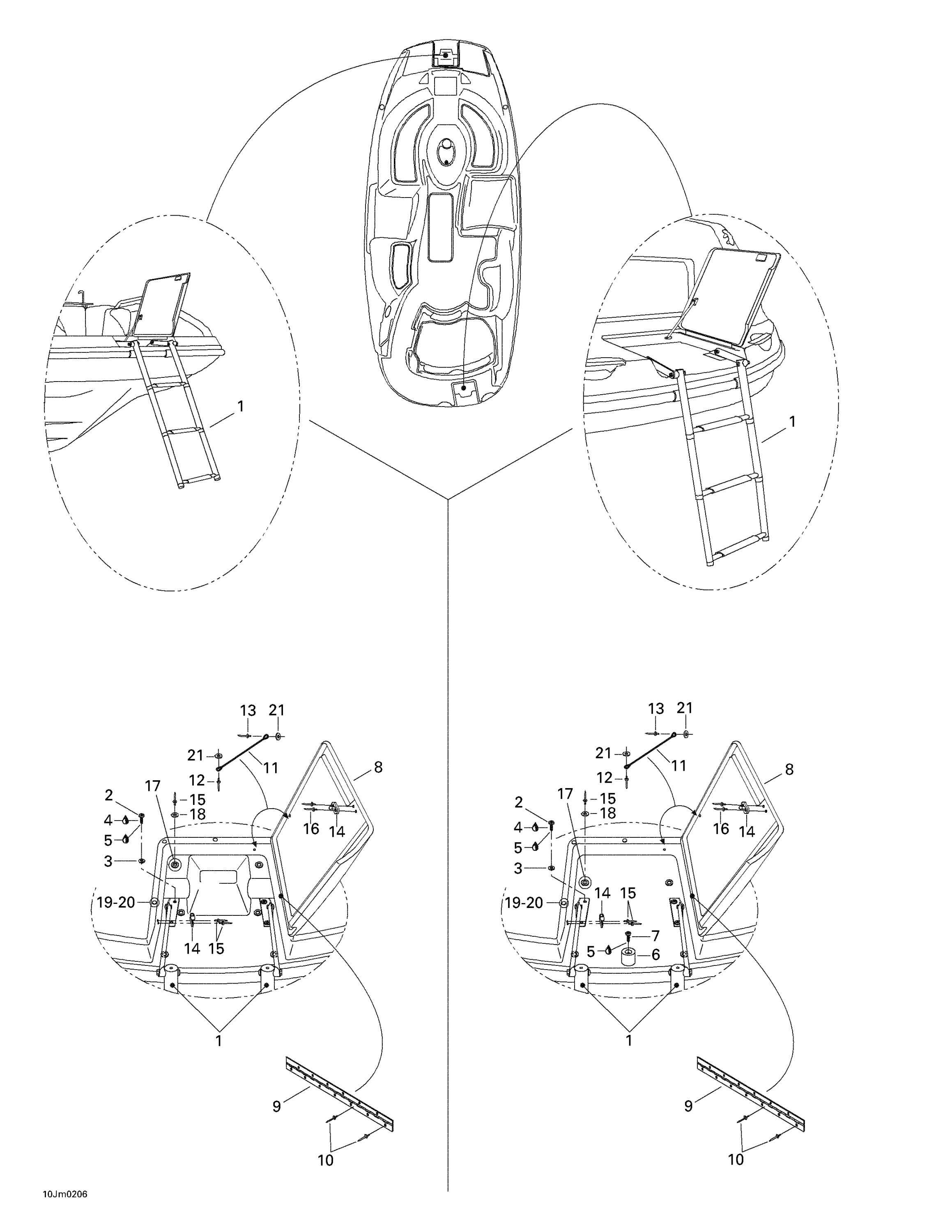 Схема узла: Front And Rear Ladder