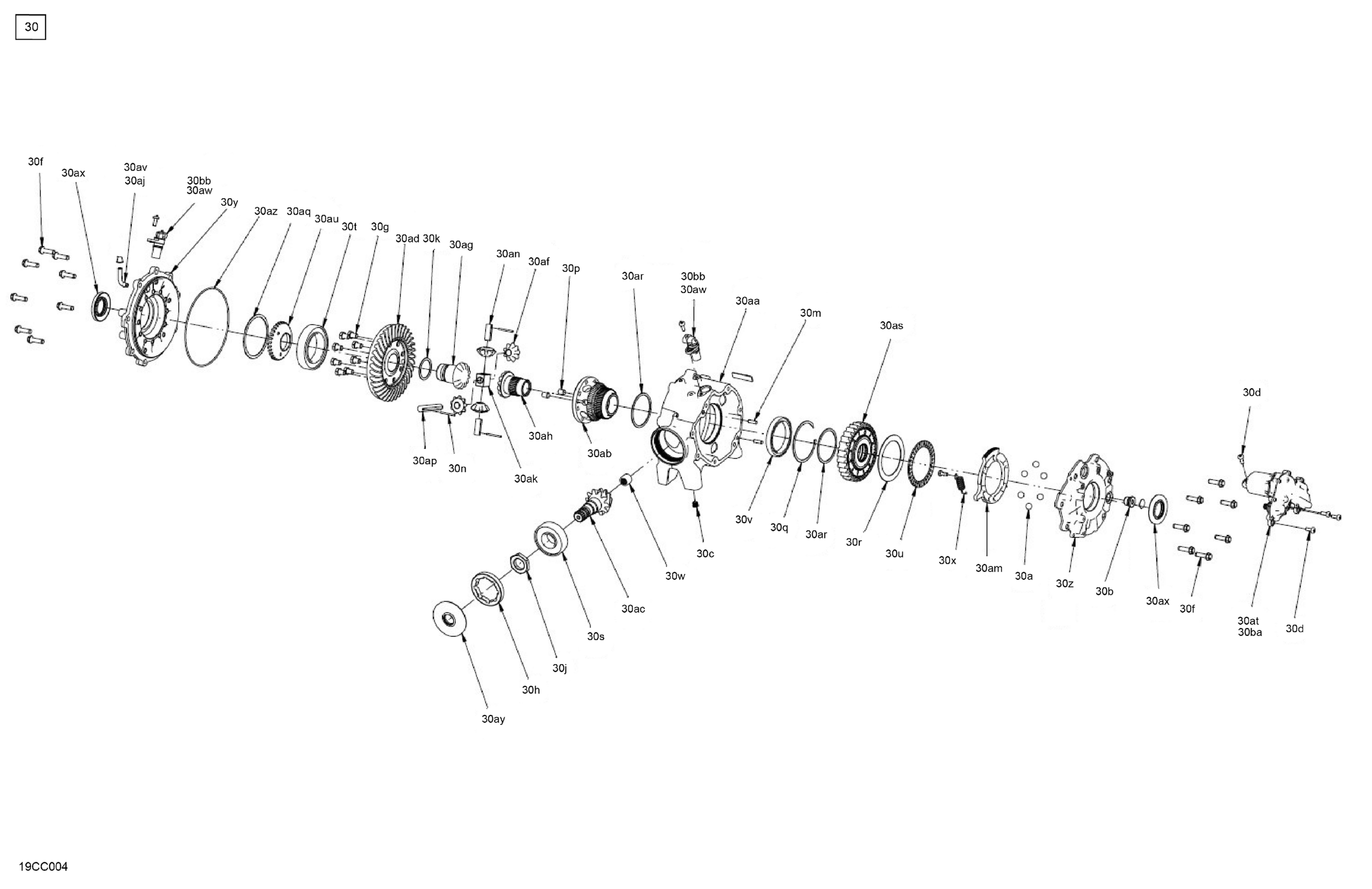 Схема узла: Drive - Front - Differential Parts