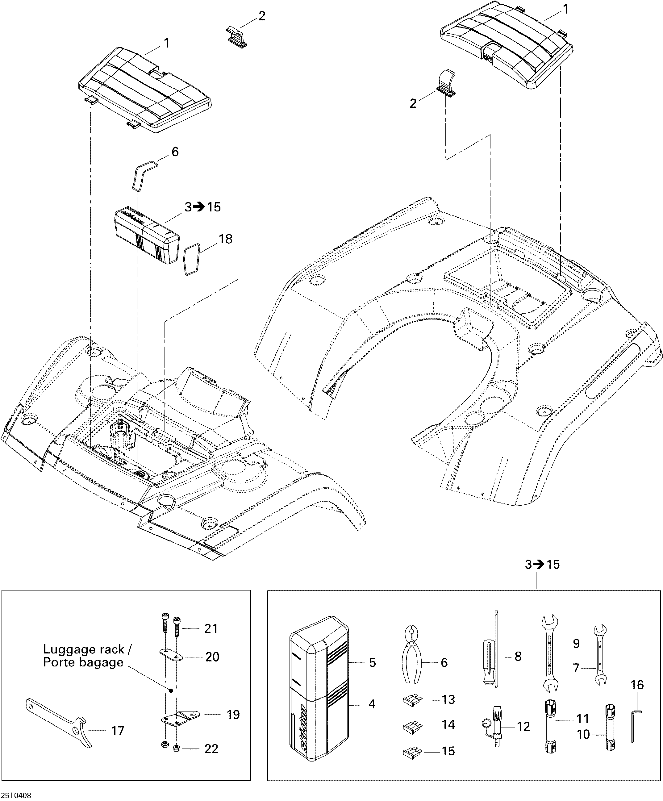 Схема узла: Front And Rear Trays