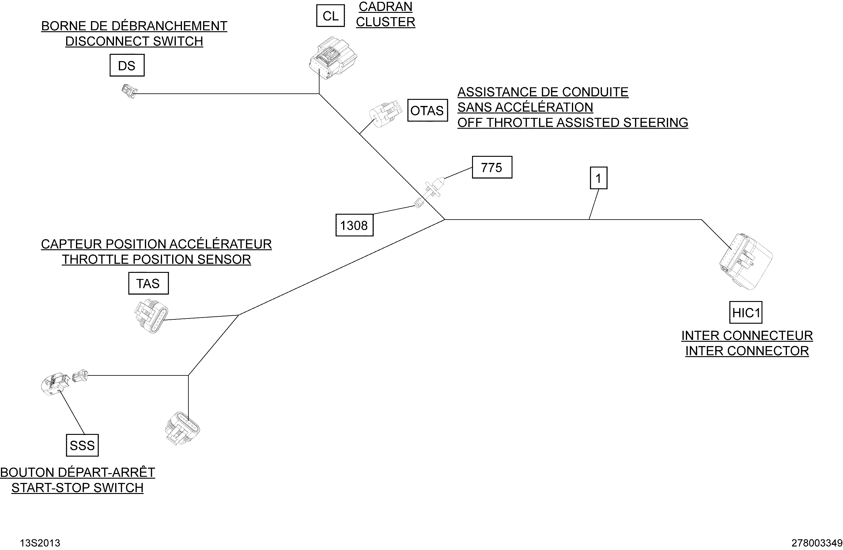 Electrical Harness Steering 278003349 Base Without IBR