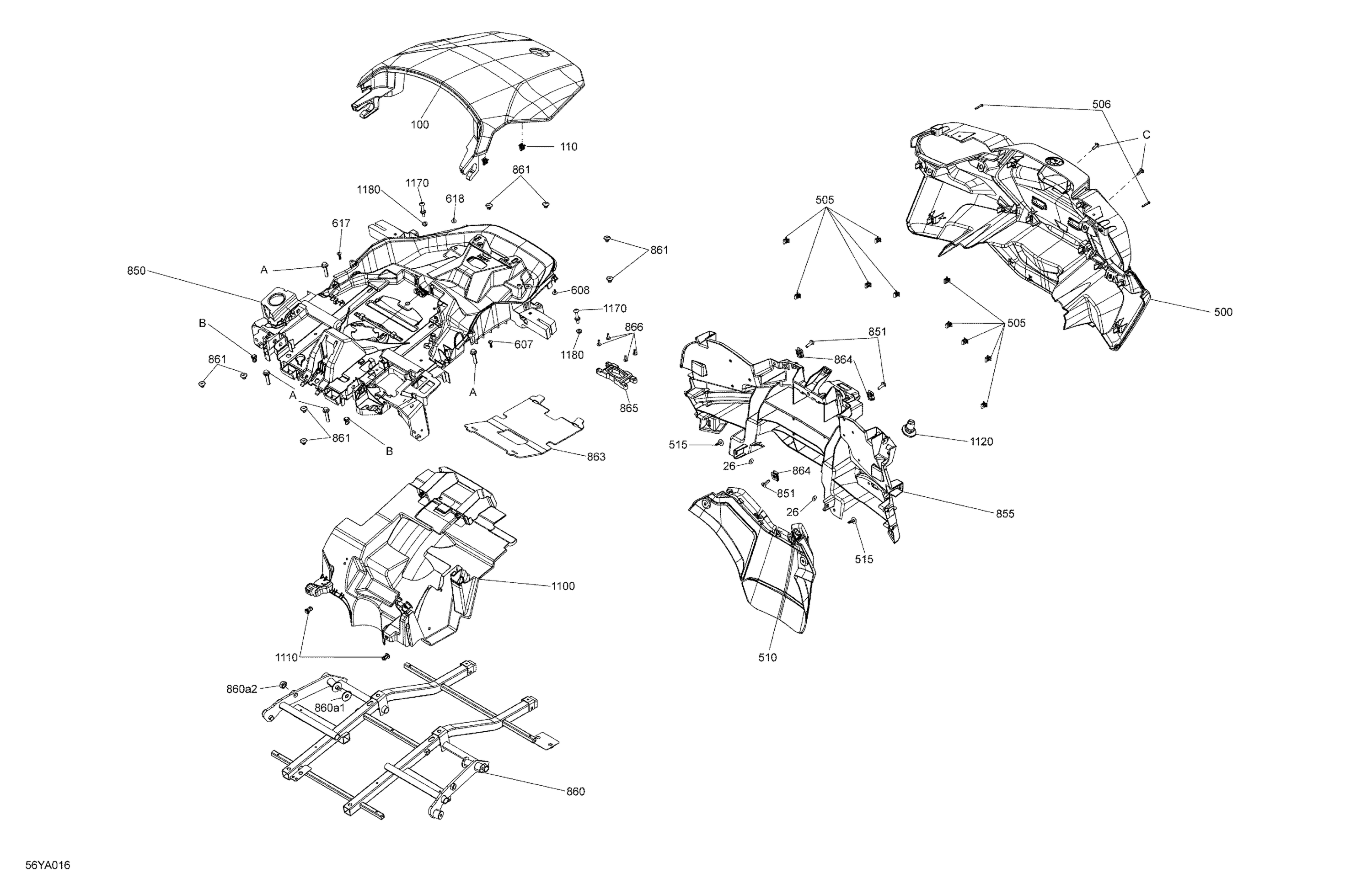 Схема узла: Body - Cargo Structure And Rear Fenders