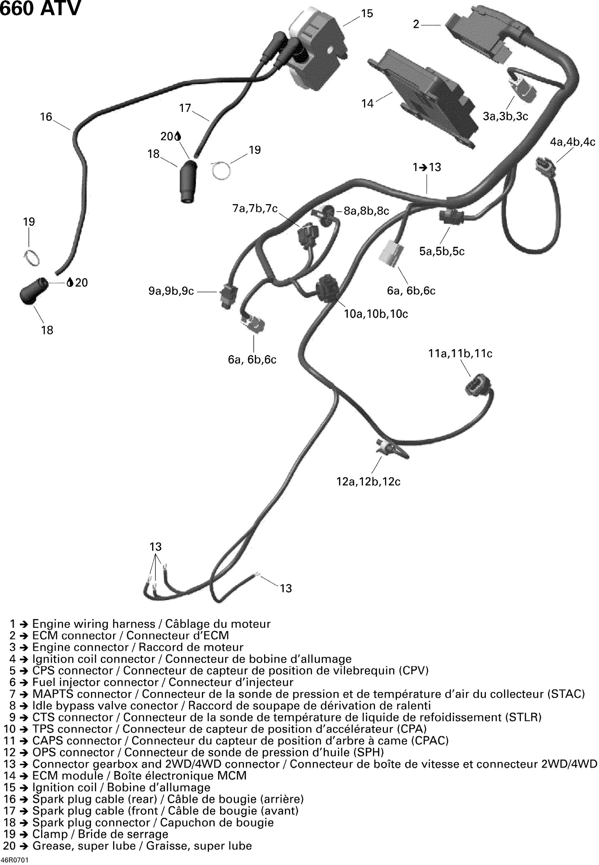 Engine Harness Outlander 800EFI