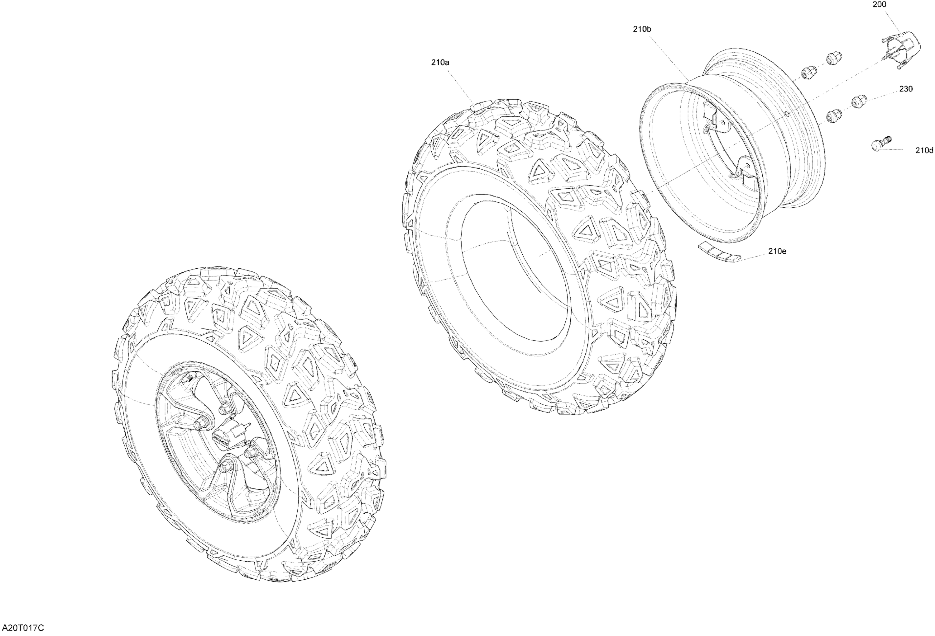 Drive - Front Section - Wheels - XT