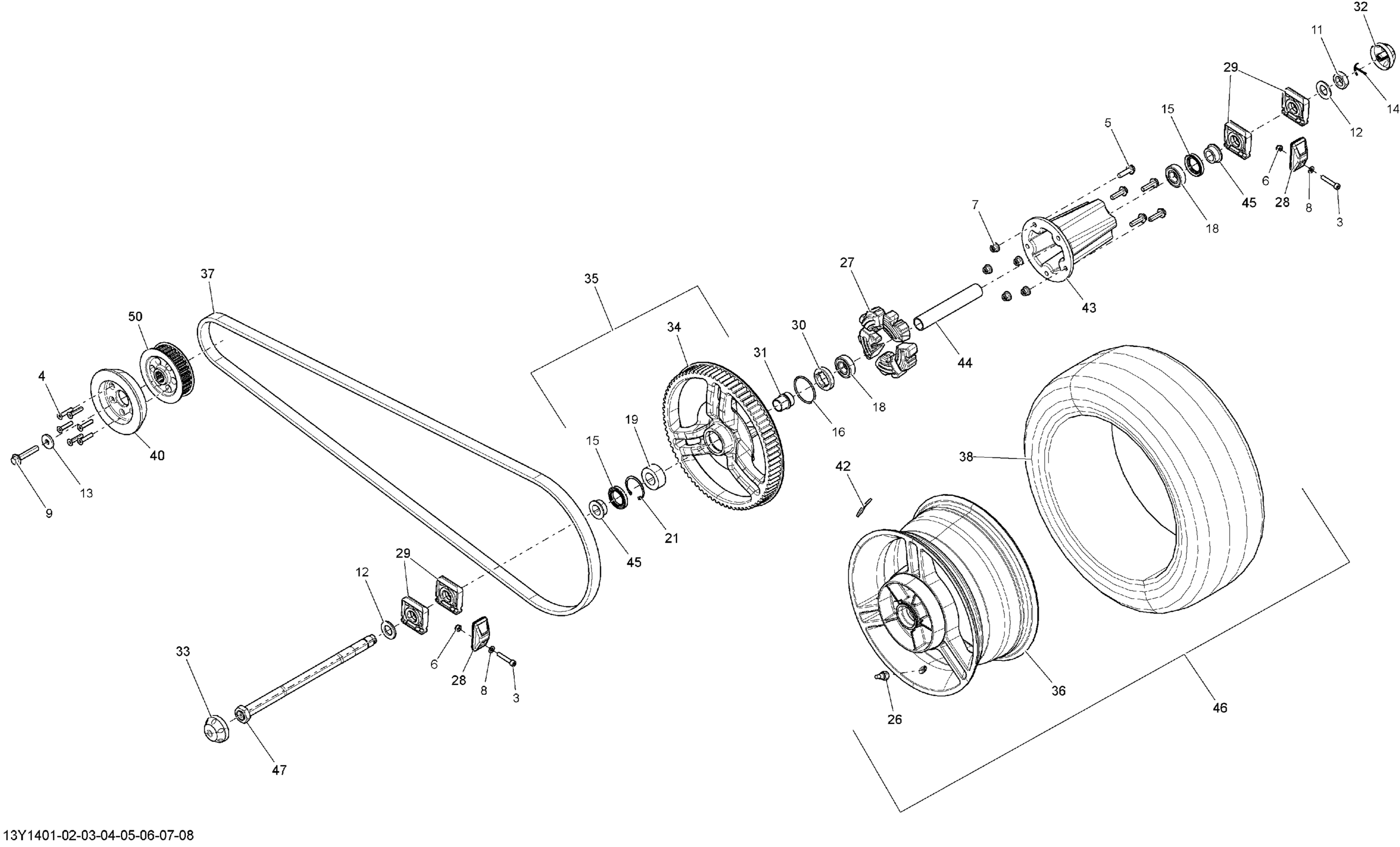 Drive System, Rear _13Y1401