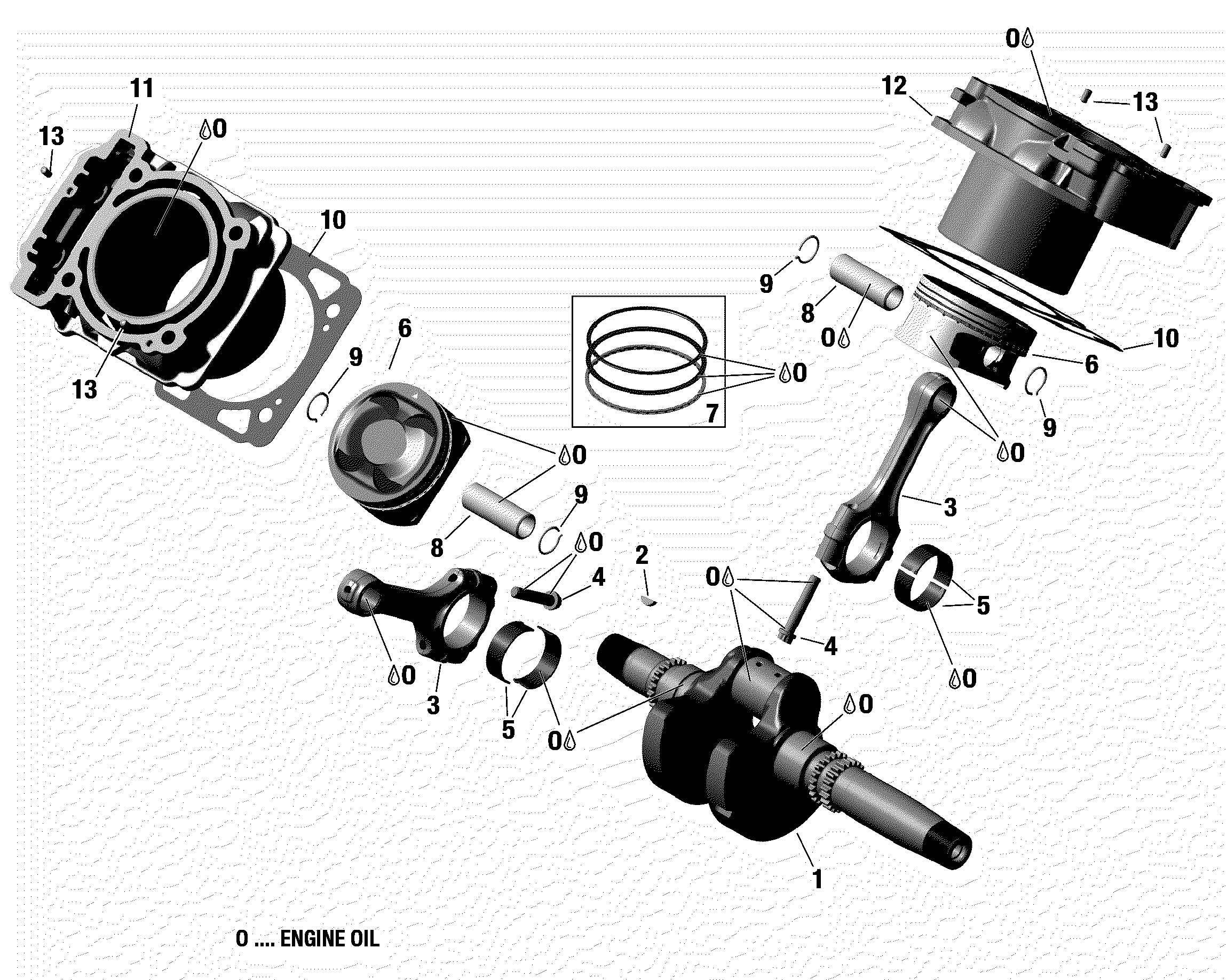 Crankshaft, Piston And Cylinder