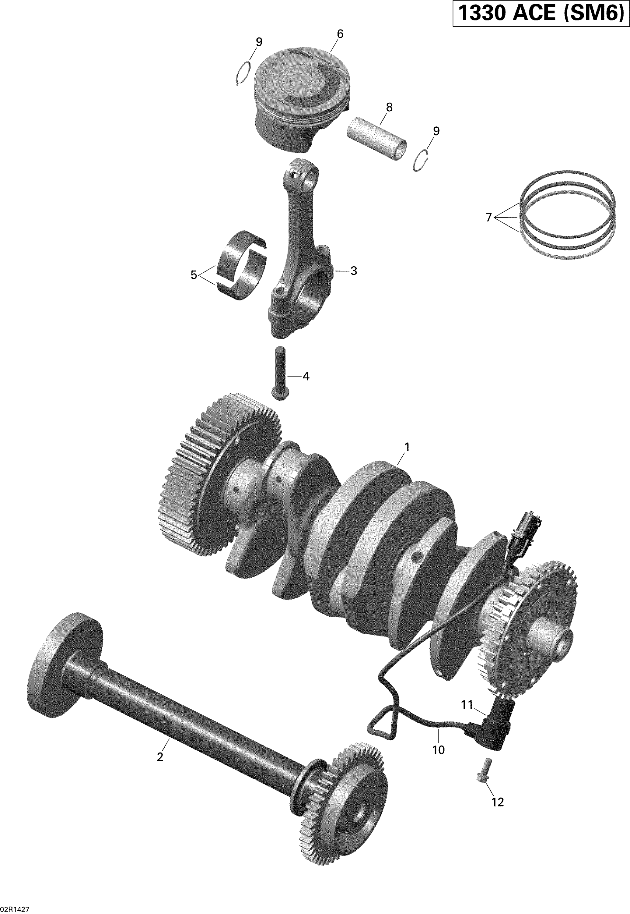 Crankshaft, Pistons And Balance Shaft