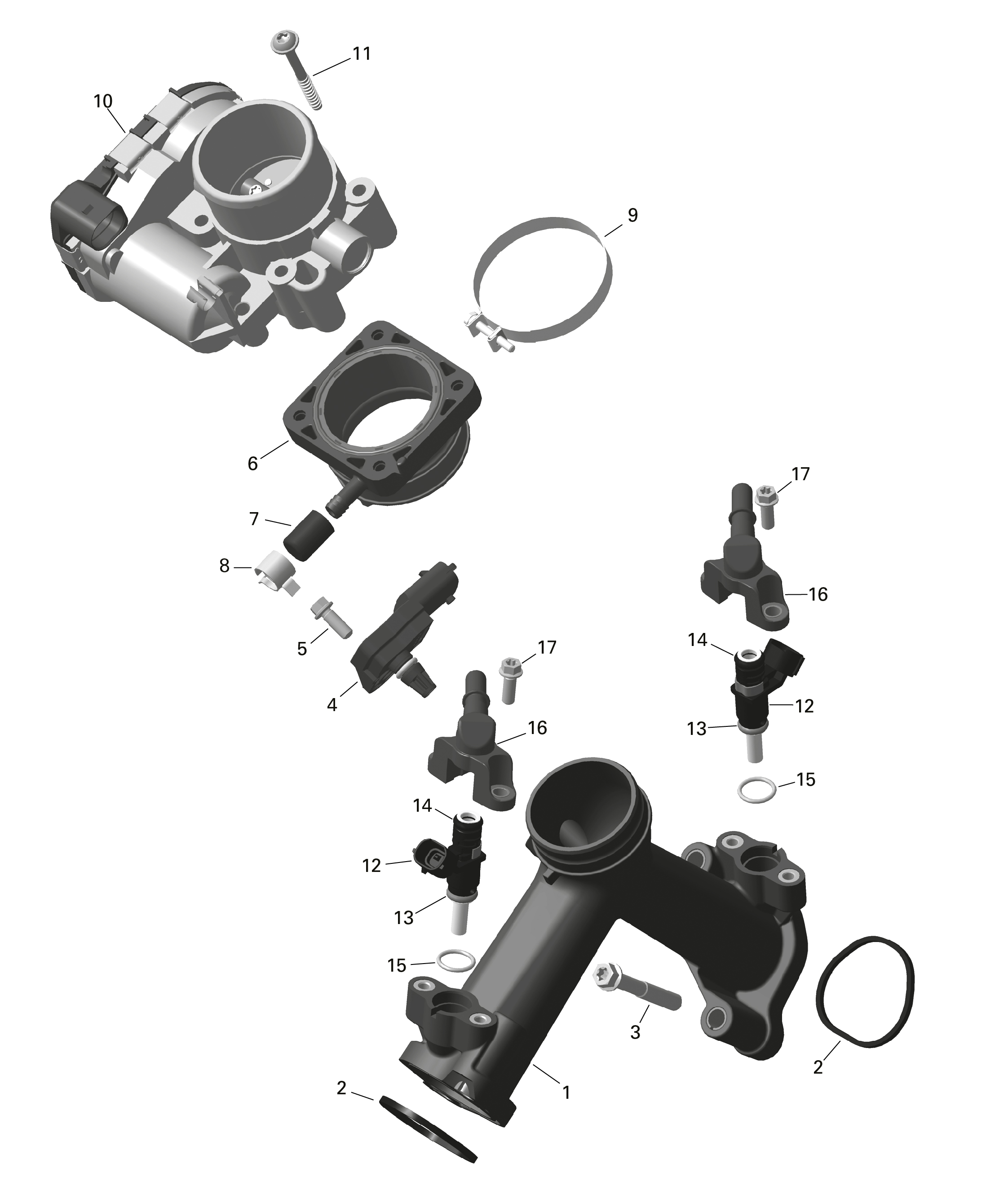 ROTAX - Air Intake Manifold And Throttle Body