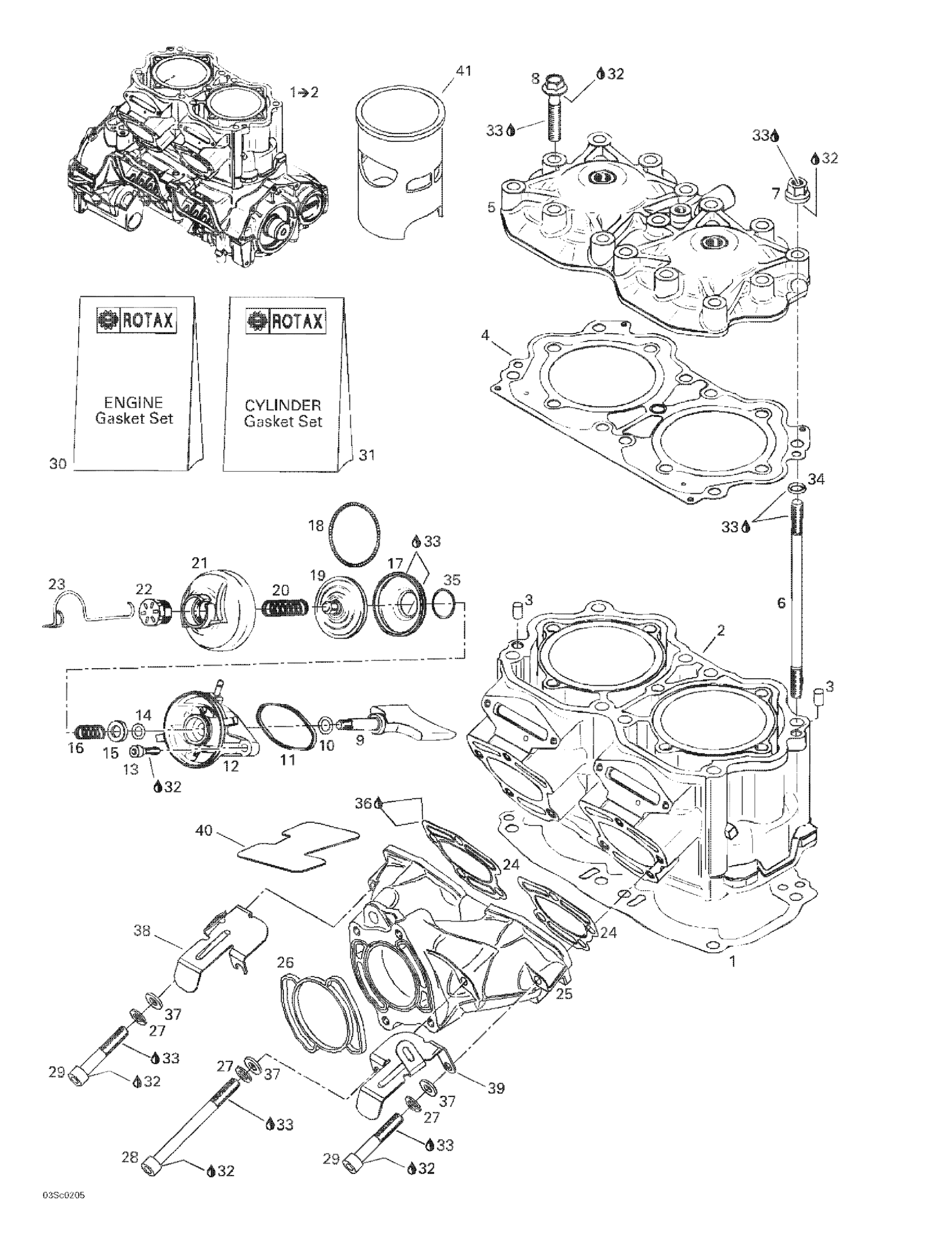 Cylinder, Exhaust Manifold