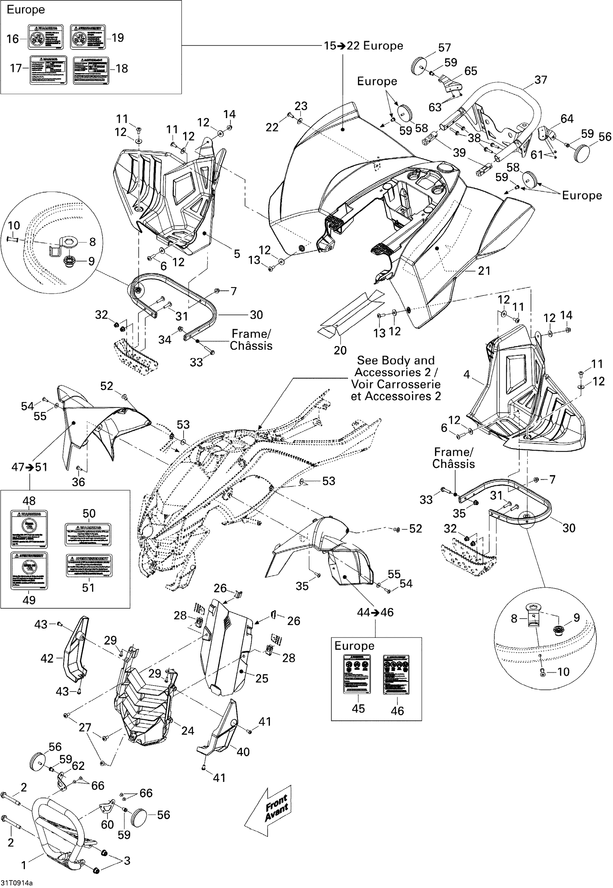 Body And Accessories, Front View