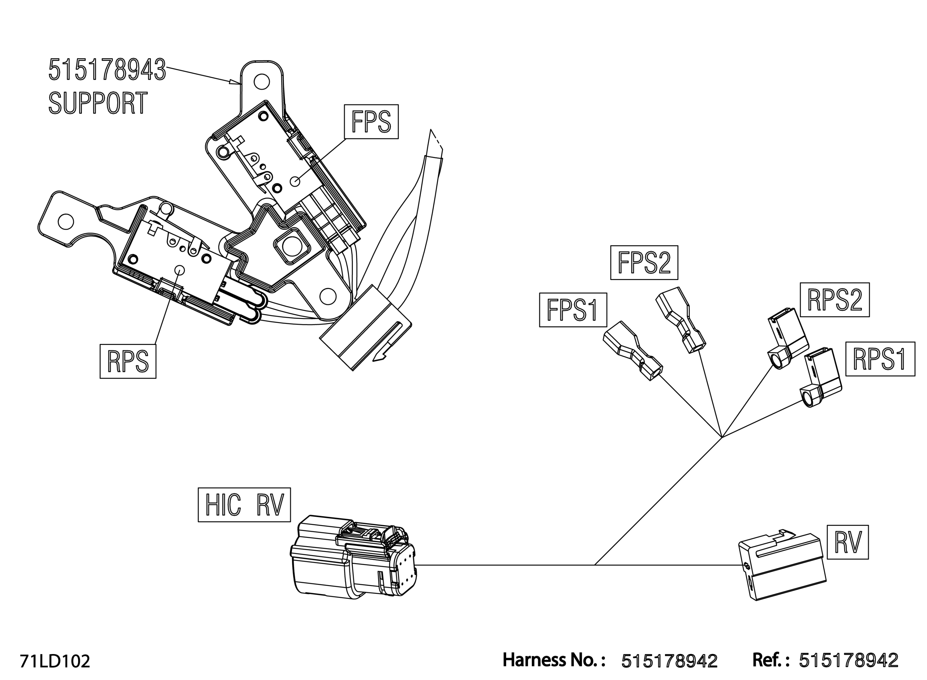 Electric - Reverse Wiring Harness - 515178942