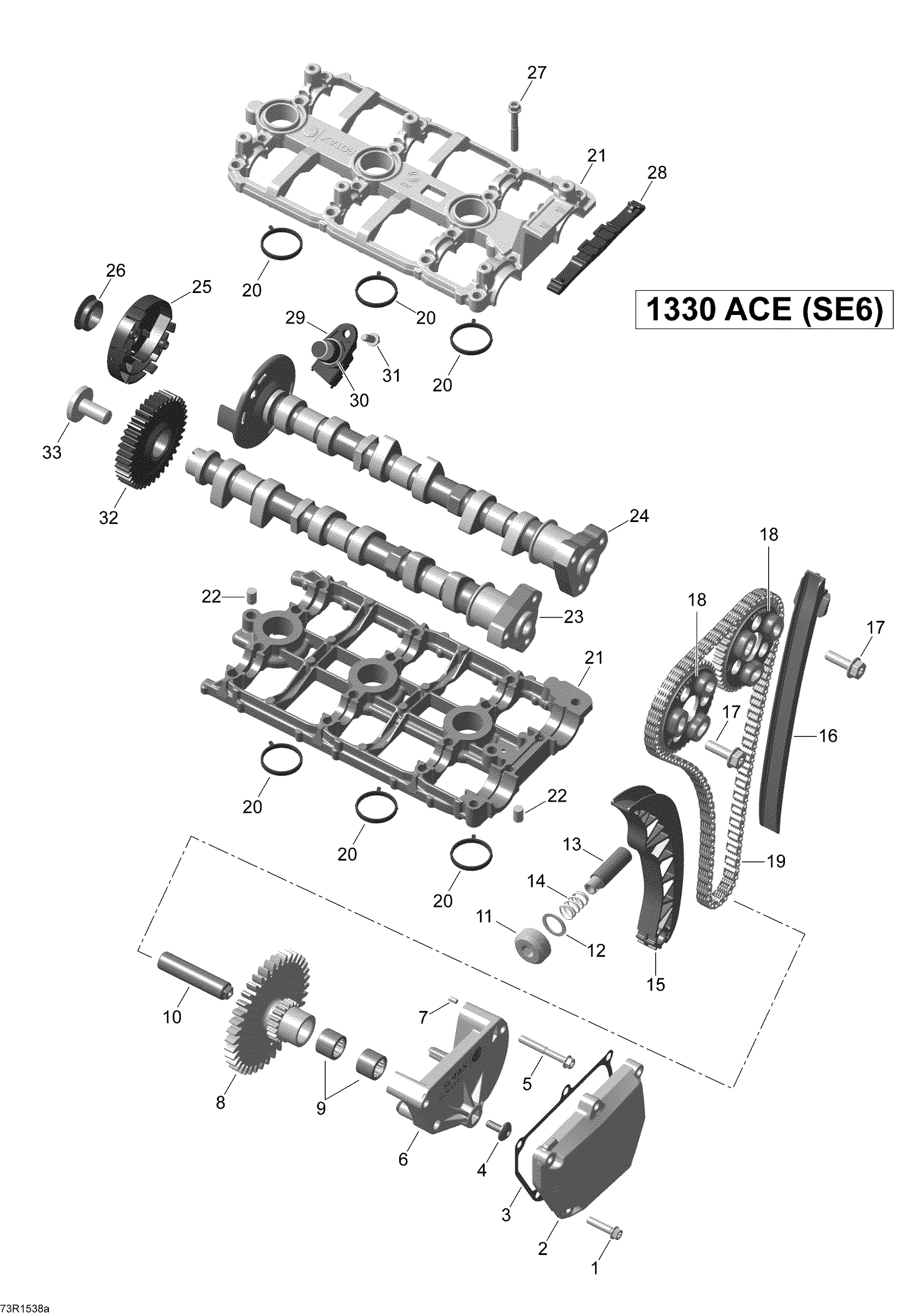 Схема узла: Valve Train _73R1535a