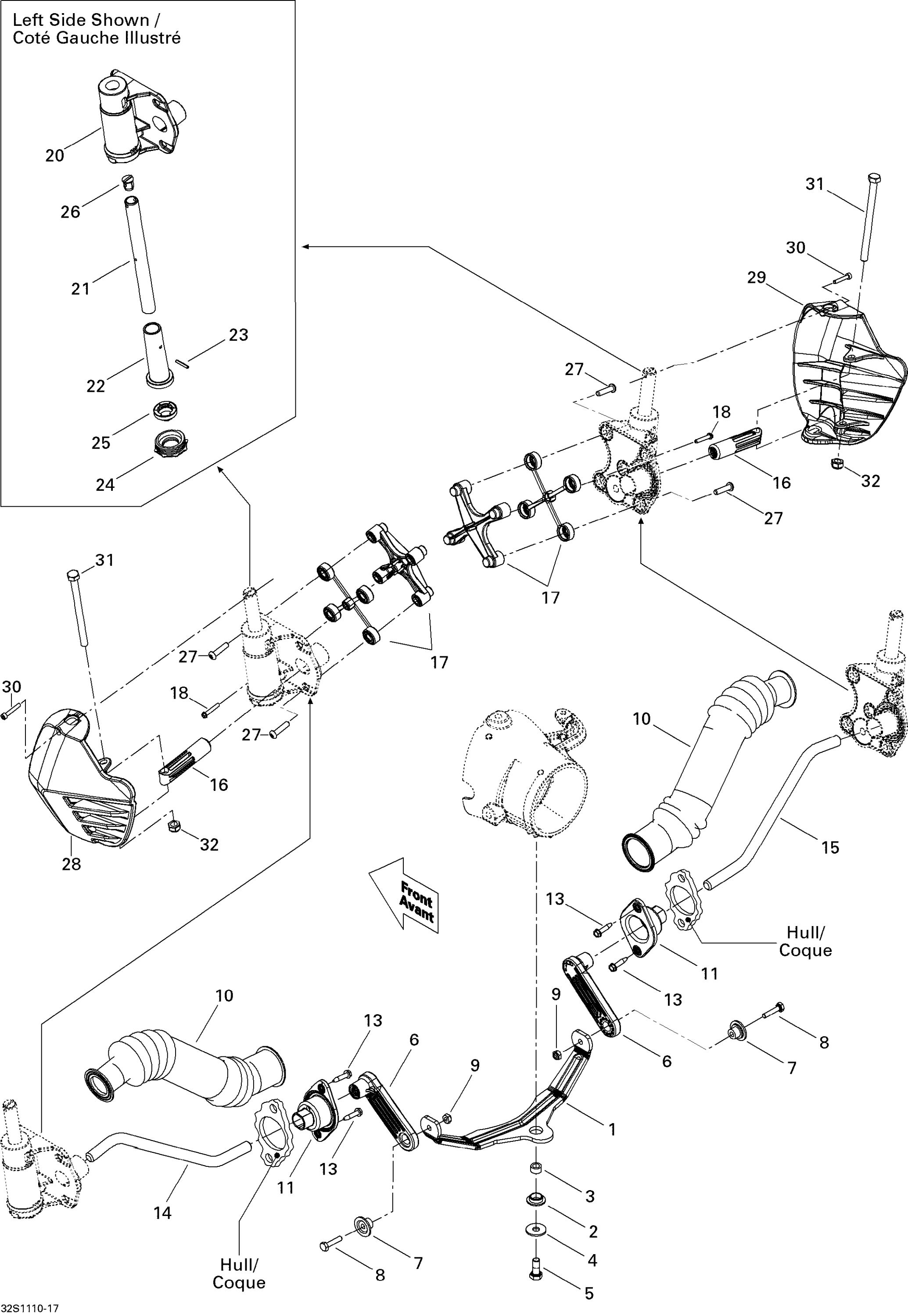 Схема узла: Off Power Assisted Steering