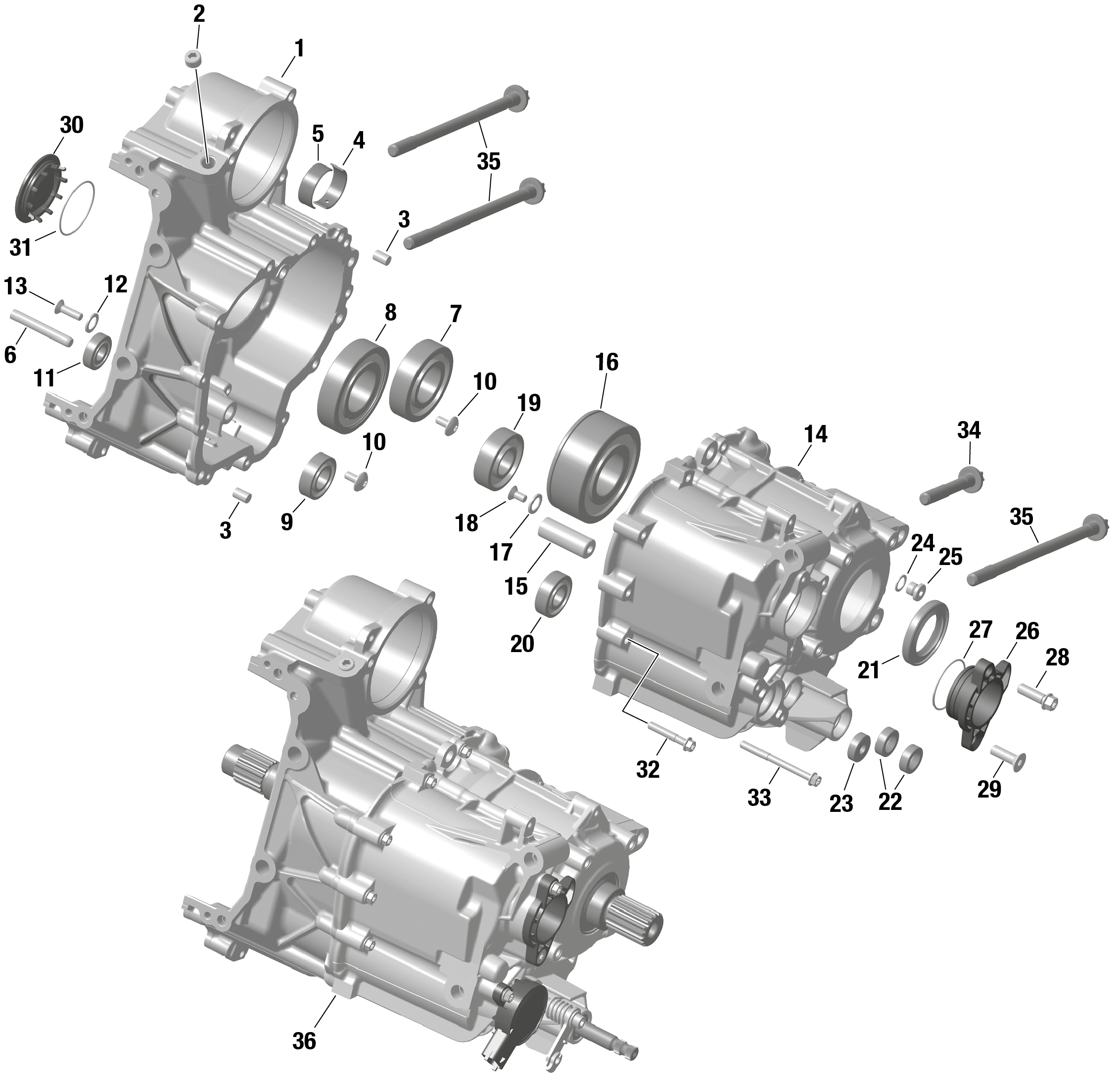 Схема узла: ROTAX - GearBox Housing