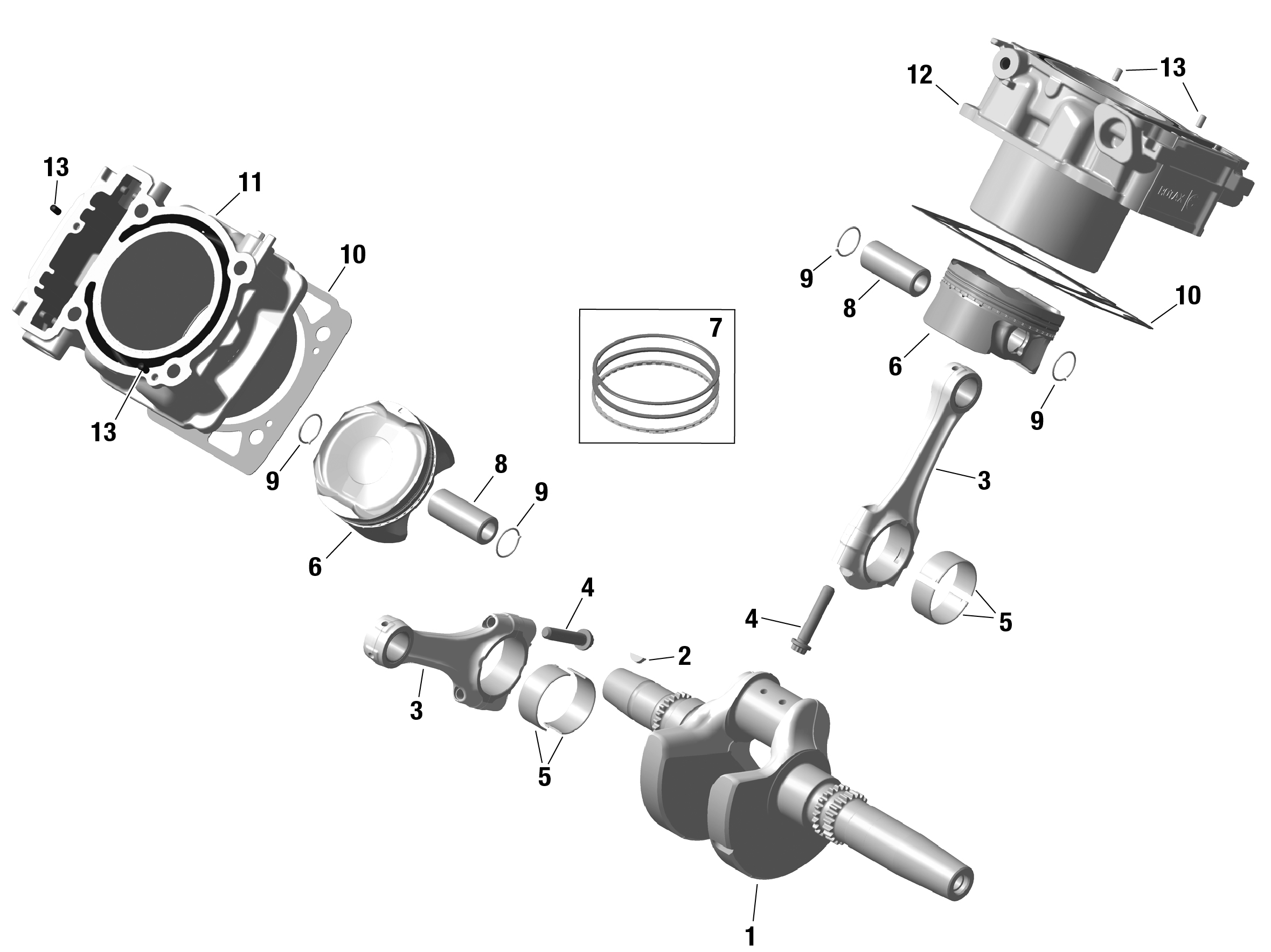 Rotax - Crankshaft, Piston And Cylinder