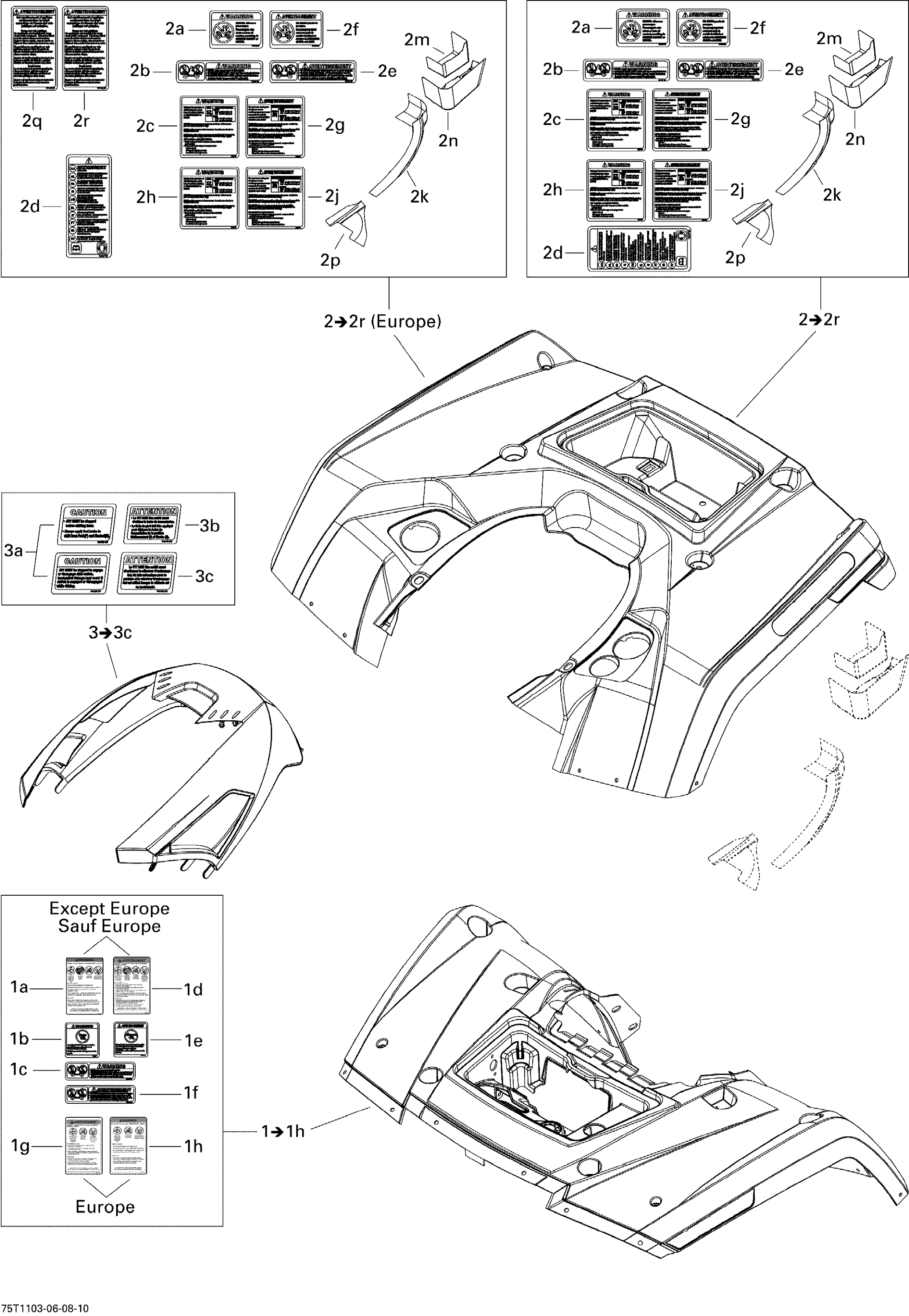 Fender And Central Panel Kit 800R EFI