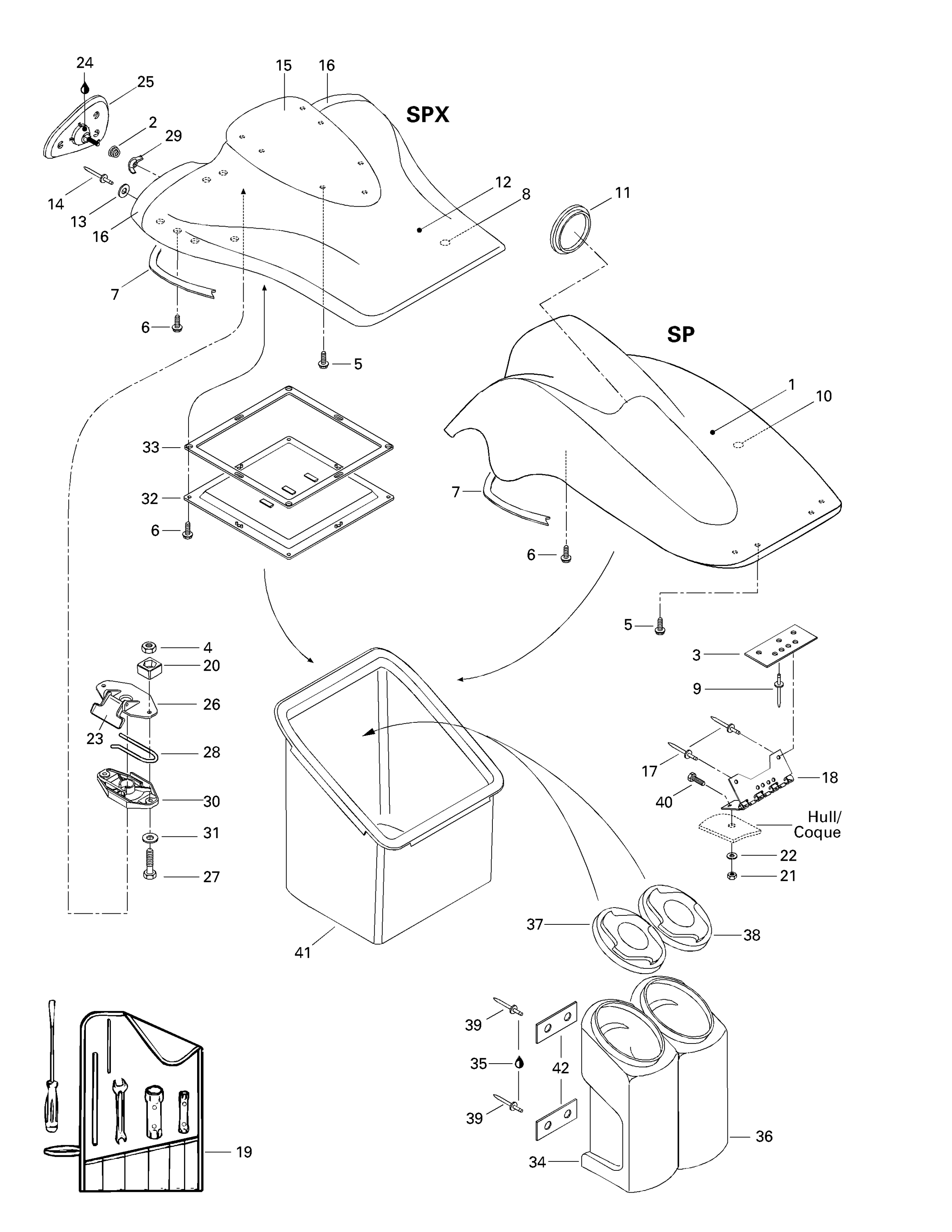 Схема узла: Front Storage Compartment