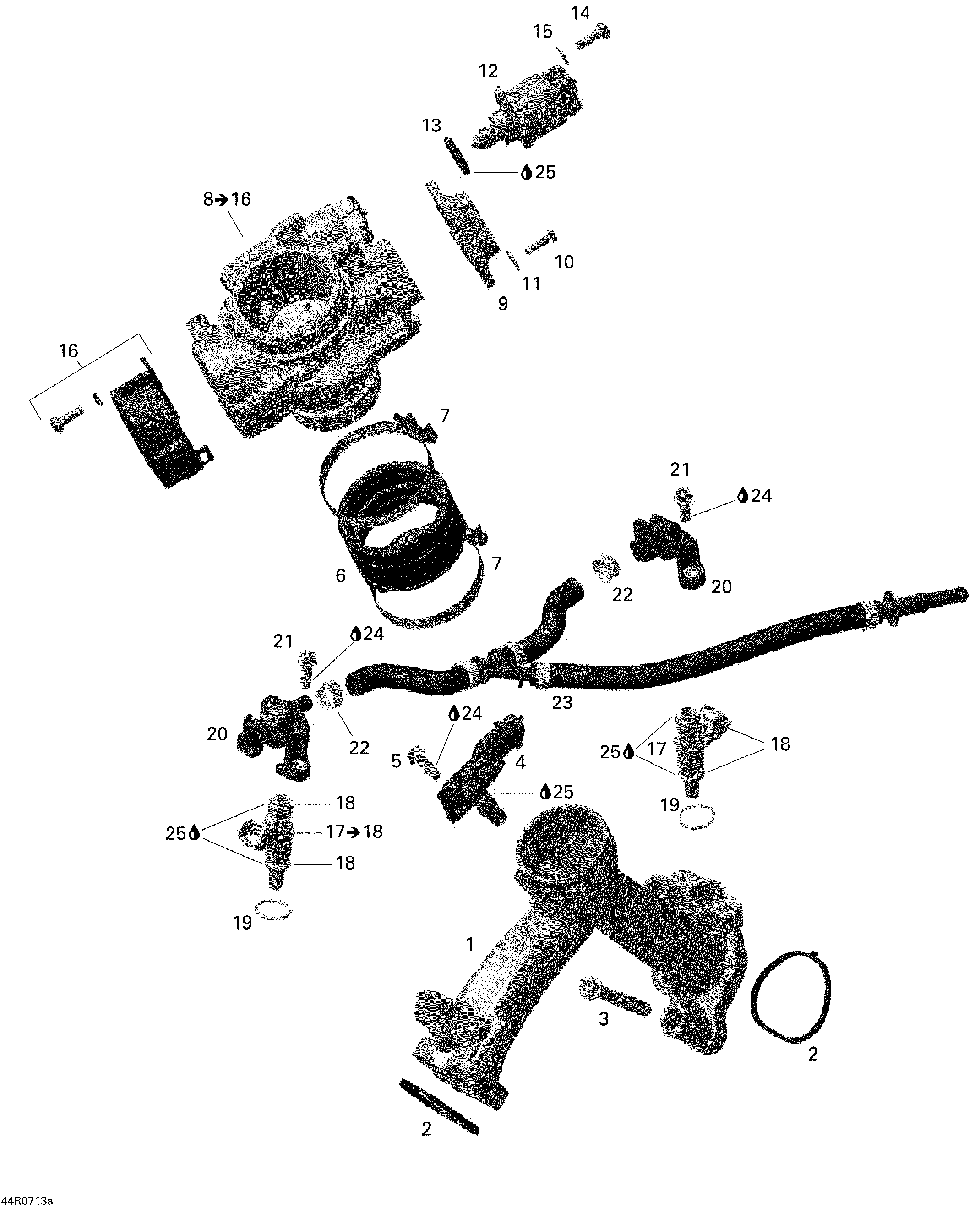 Intake Manifold And Throttle Body OUTLANDER 800EFI