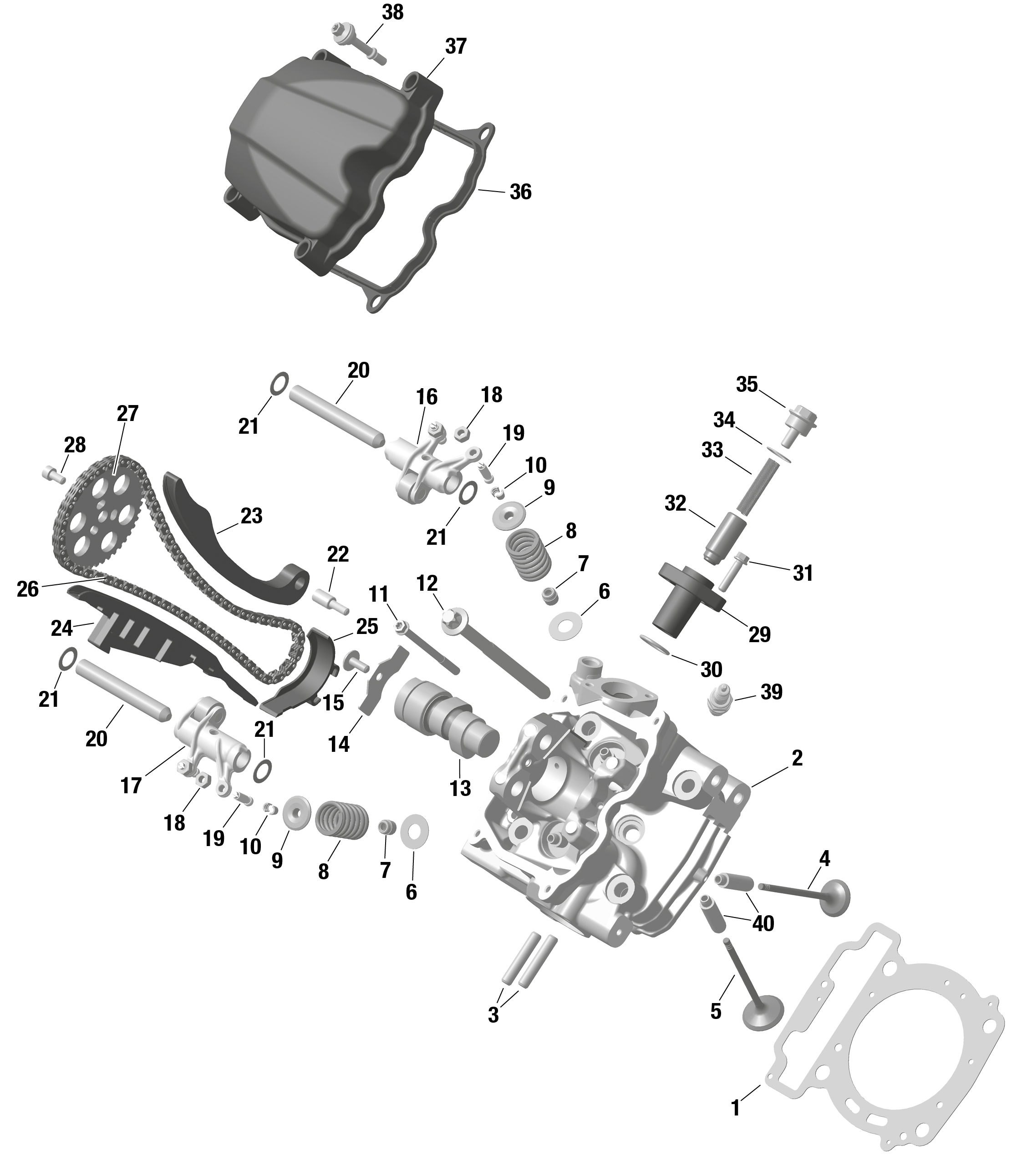 Схема узла: ROTAX - Front Cylinder Head