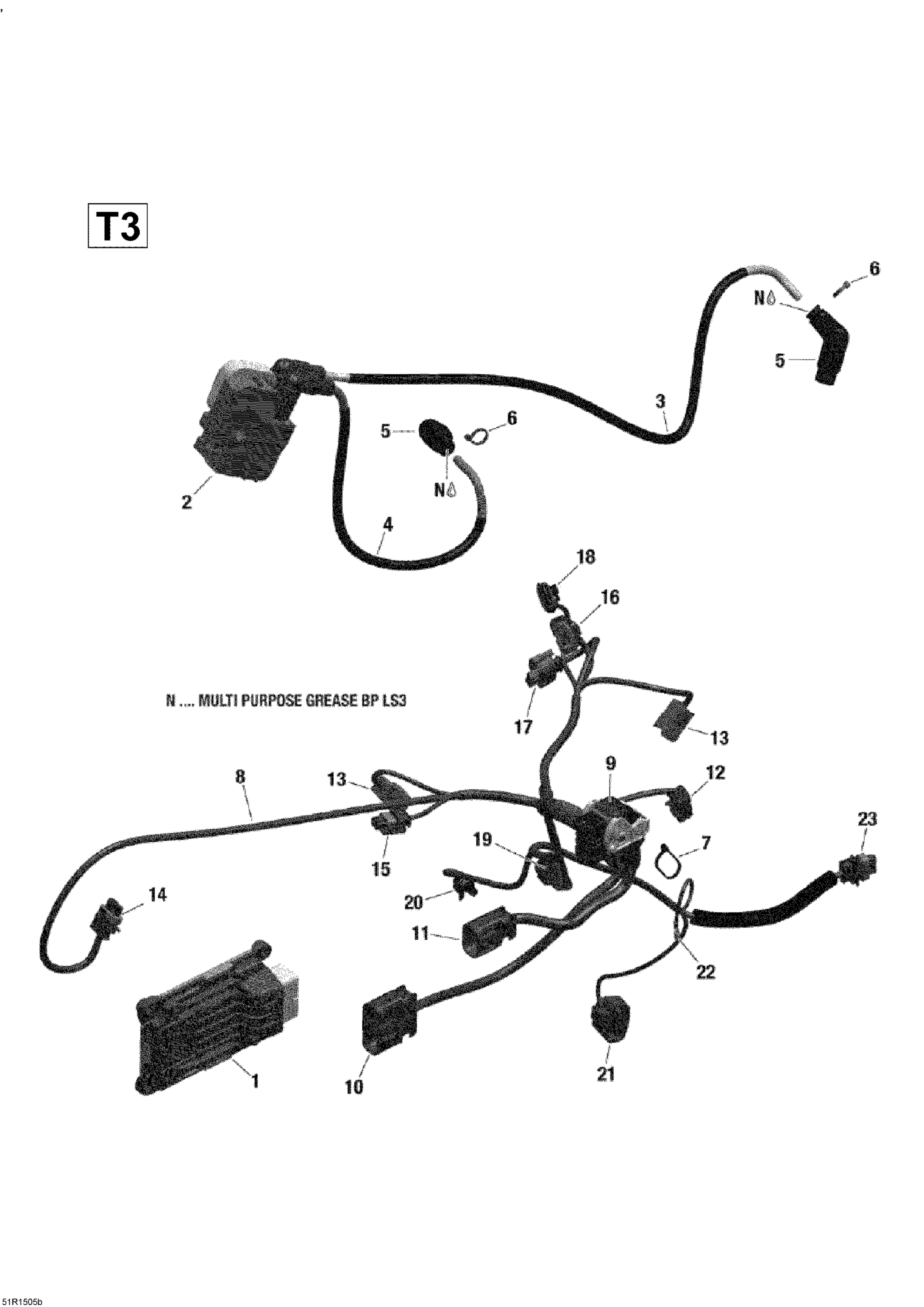 Схема узла: Engine Harness And Electronic Module (T3)