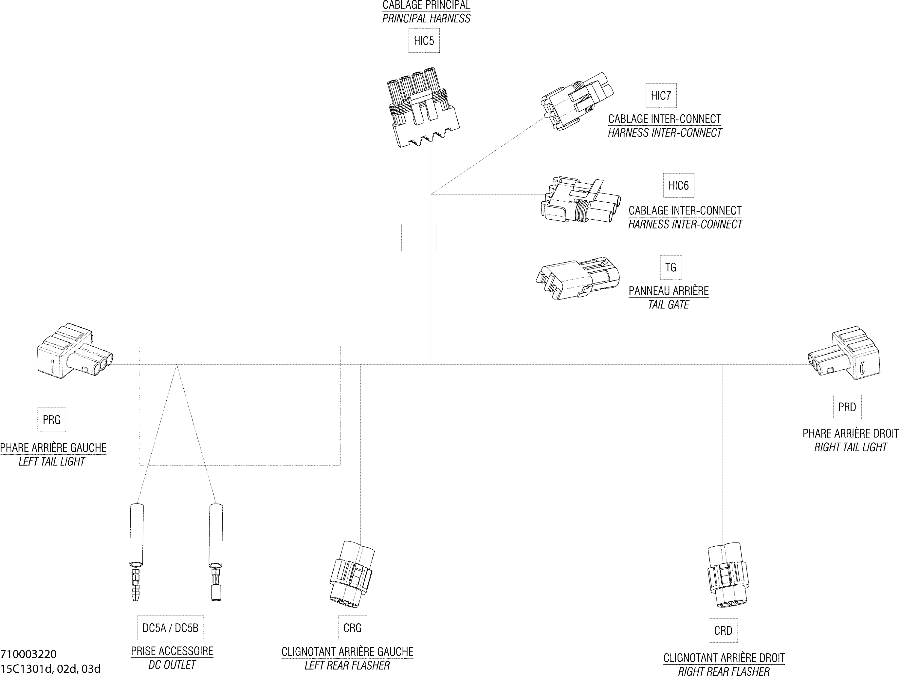 Electrical Harness Rear, EUROPE