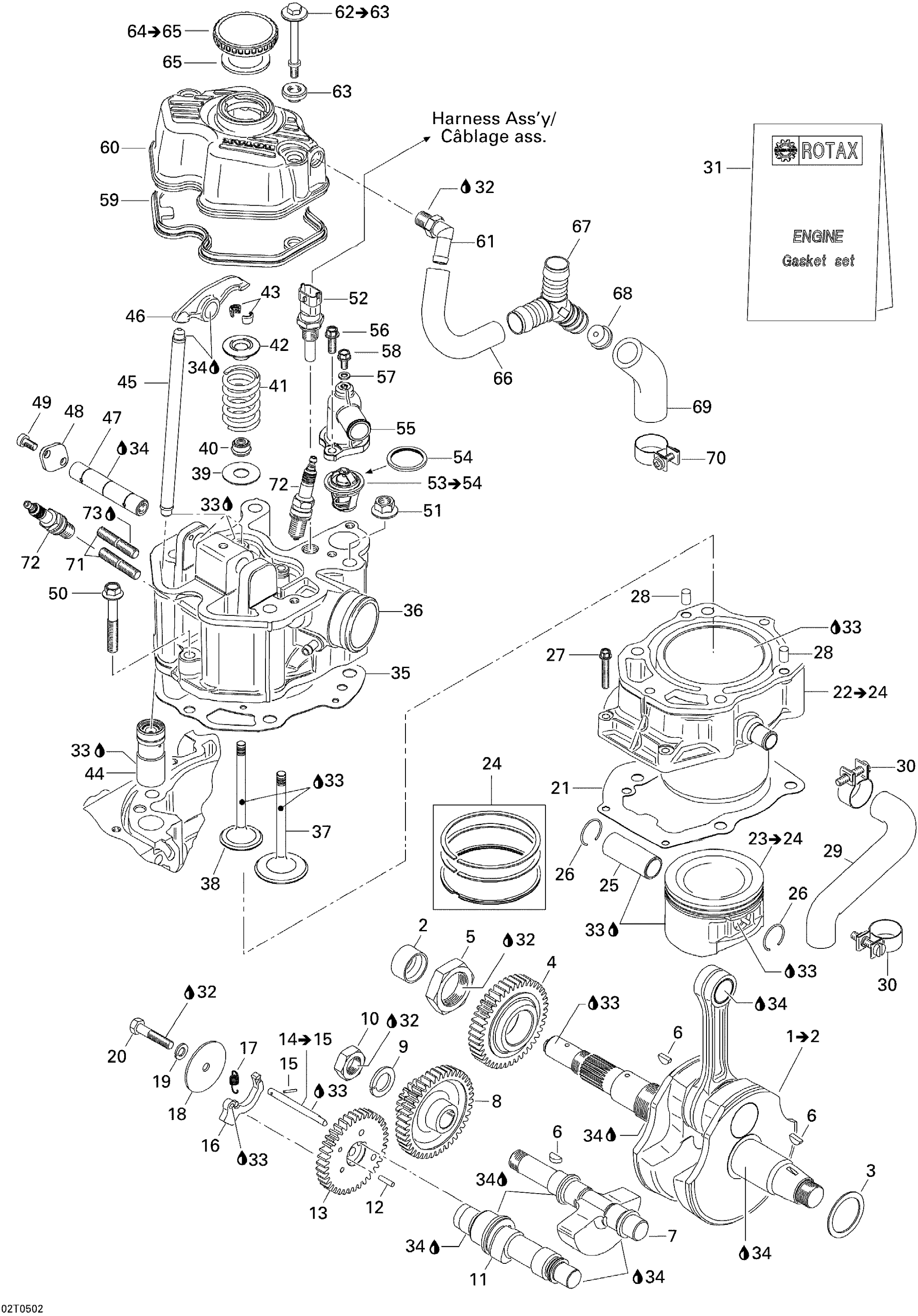 Crankshaft, Pistons And Cylinder