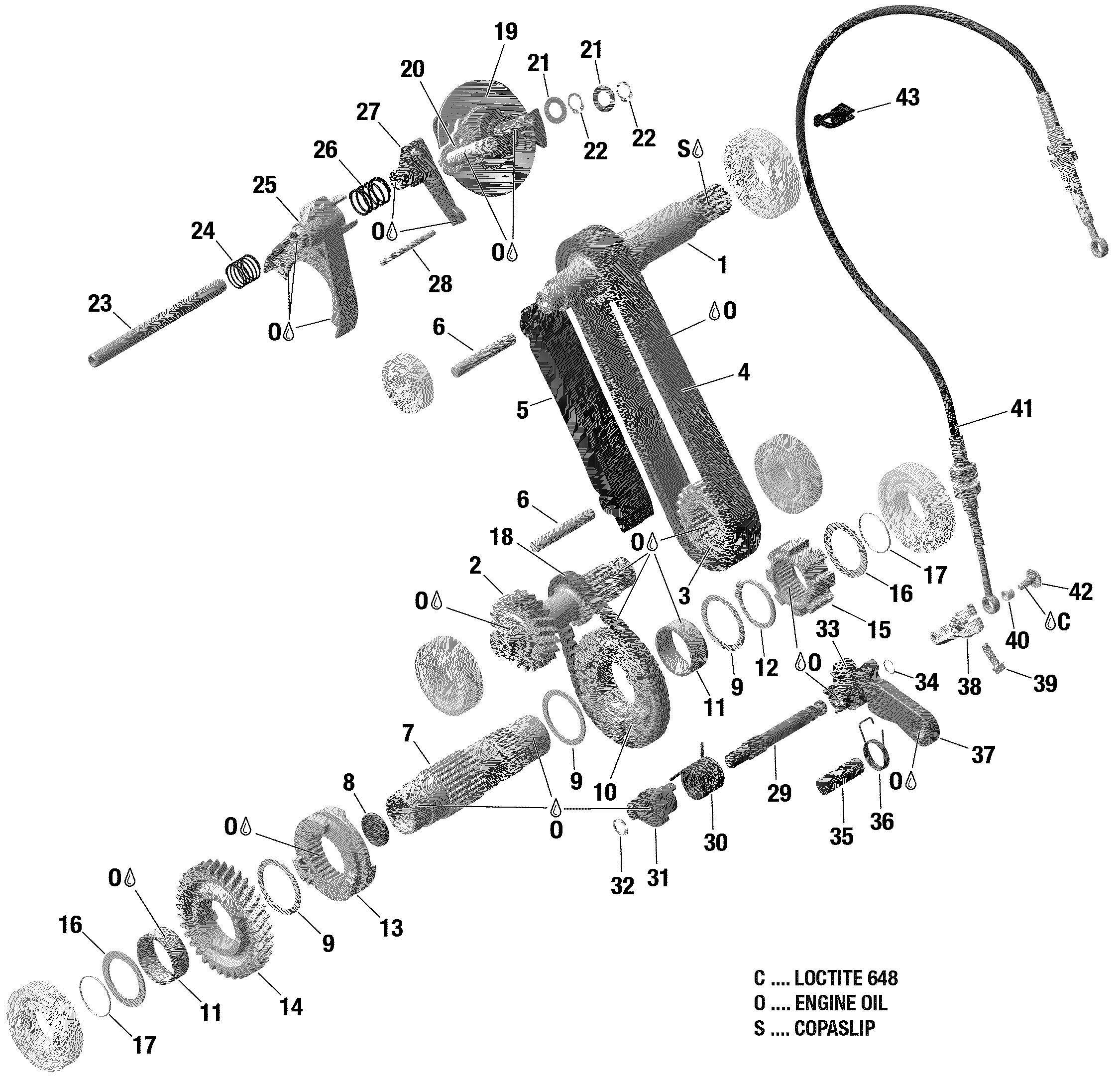 Rotax - Gearbox - Components - 900 ACE