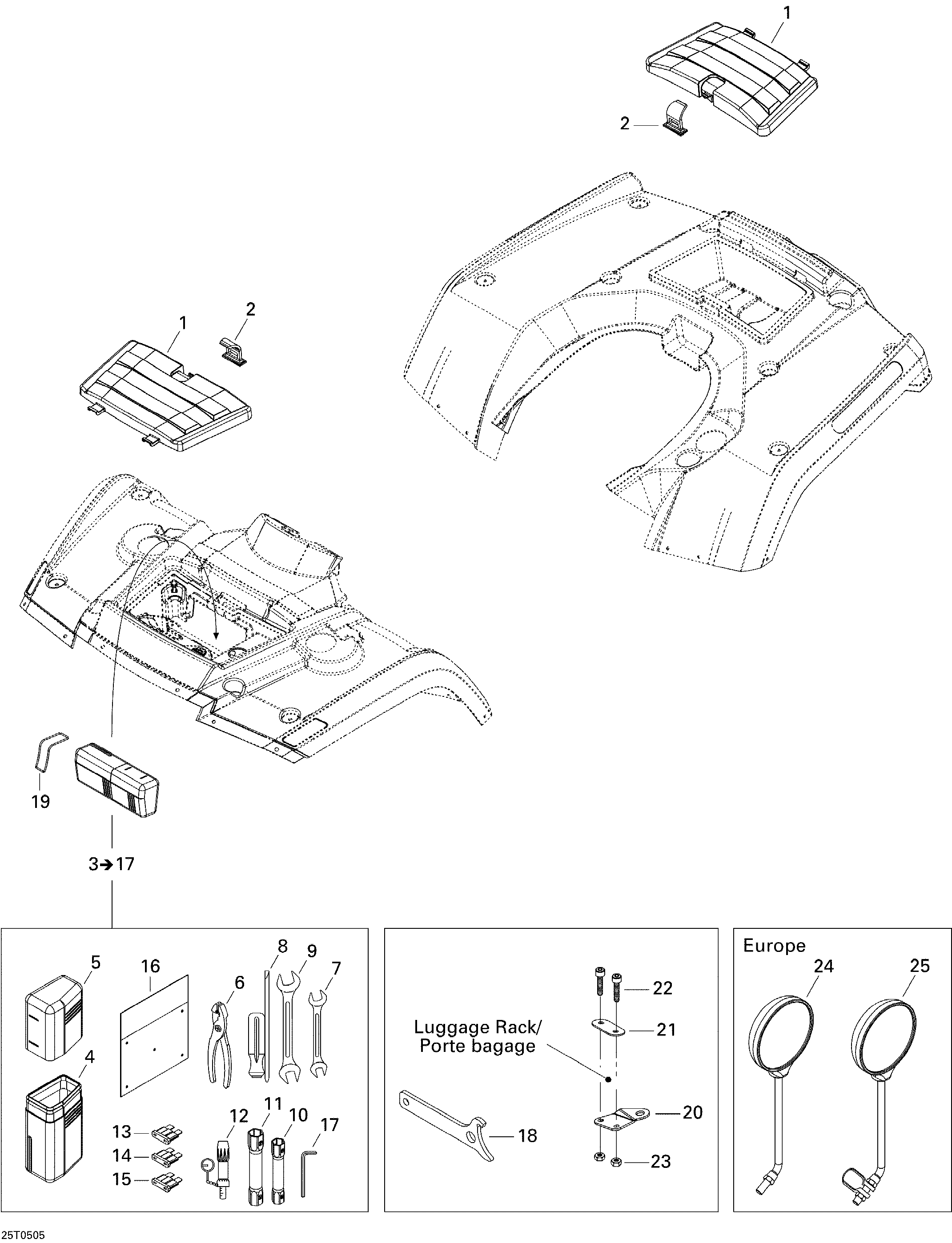 Схема узла: Front and Rear Trays