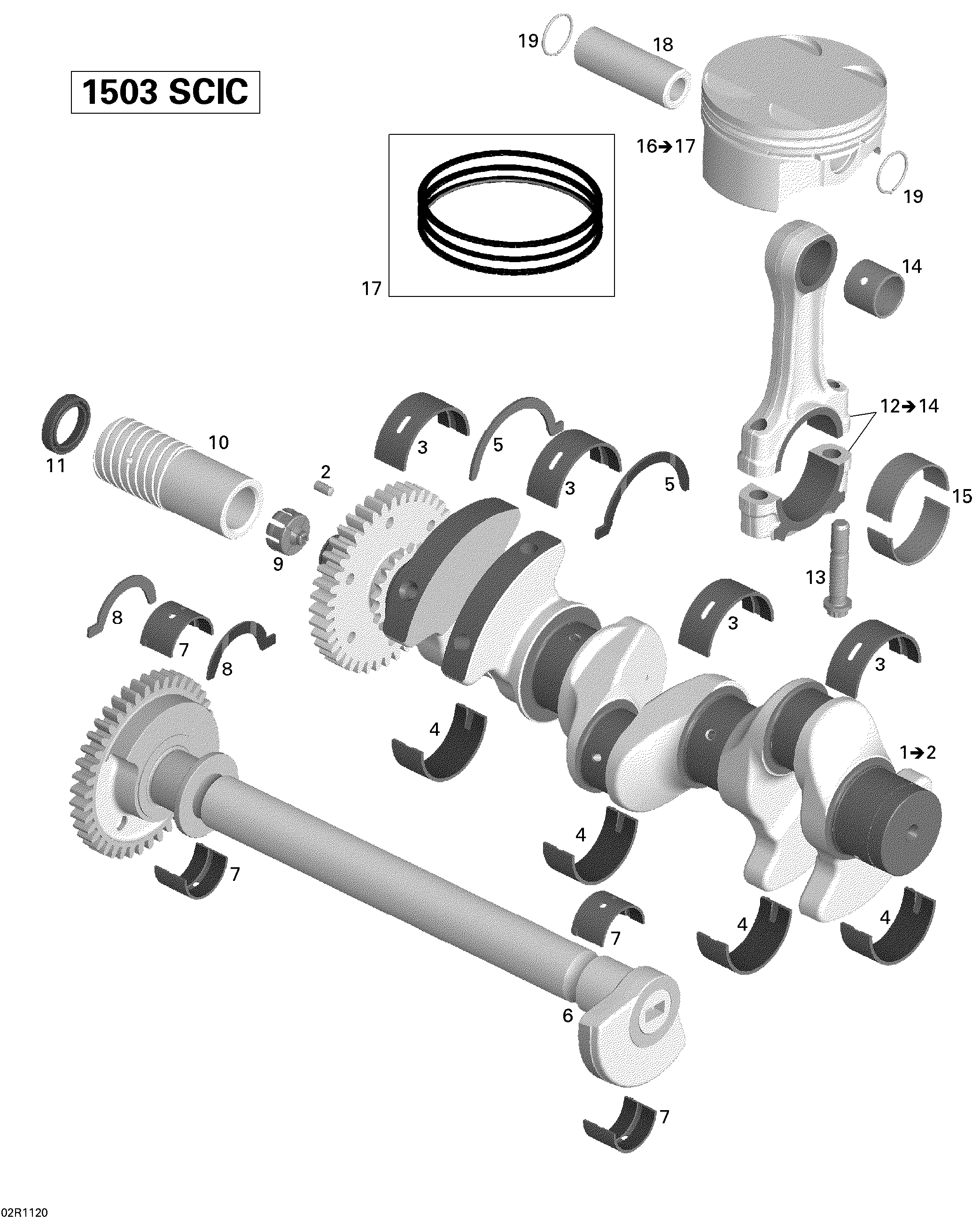 Crankshaft, Pistons And Balance Shaft