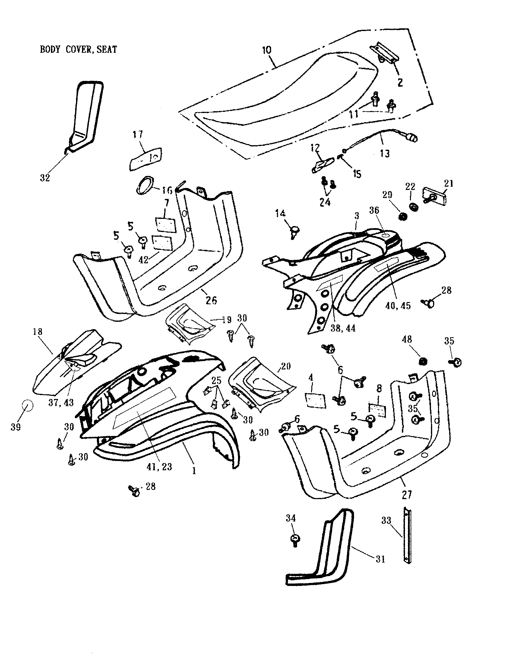 Body Cover, Seat 170-15