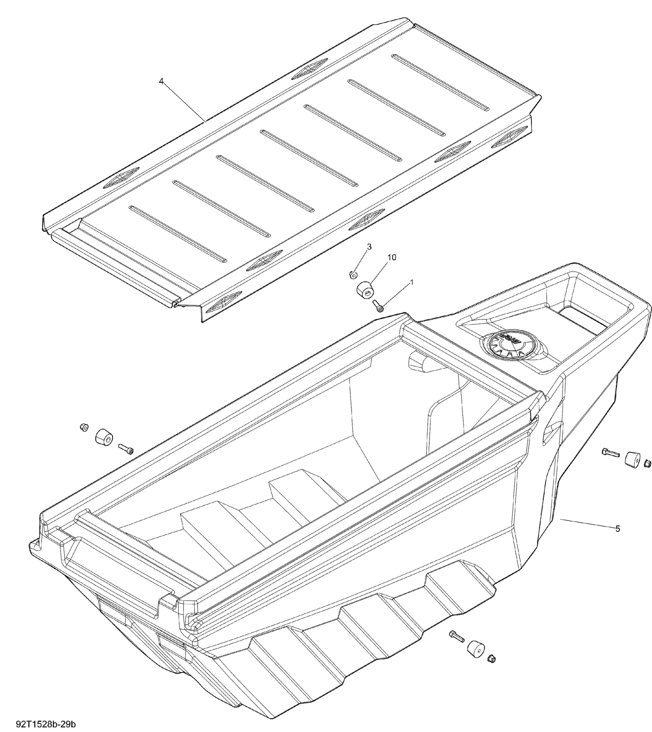 Схема узла: Cargo Drawer Box Kit_92T1528b