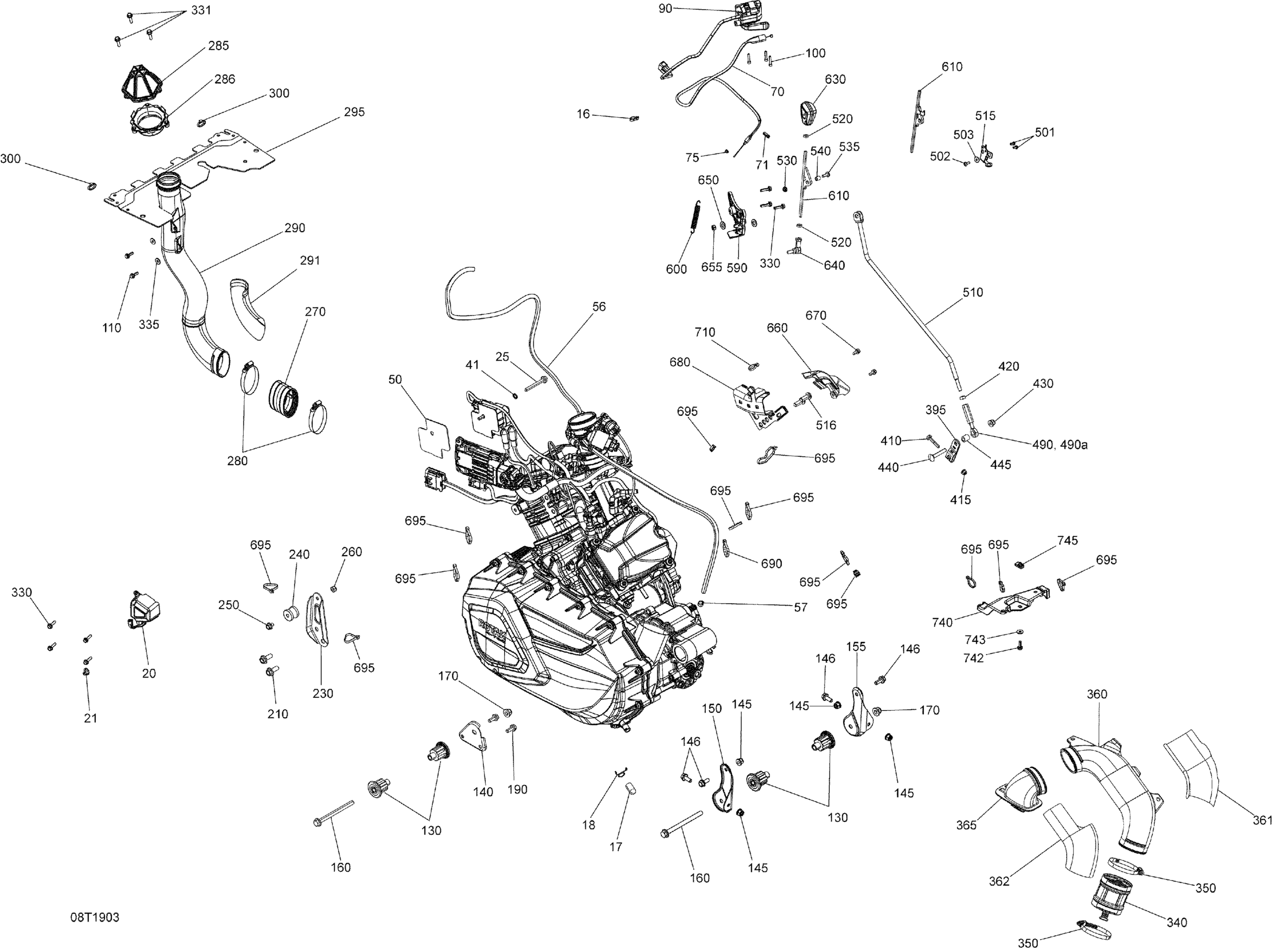 Engine - 570 EFI - Except XMR