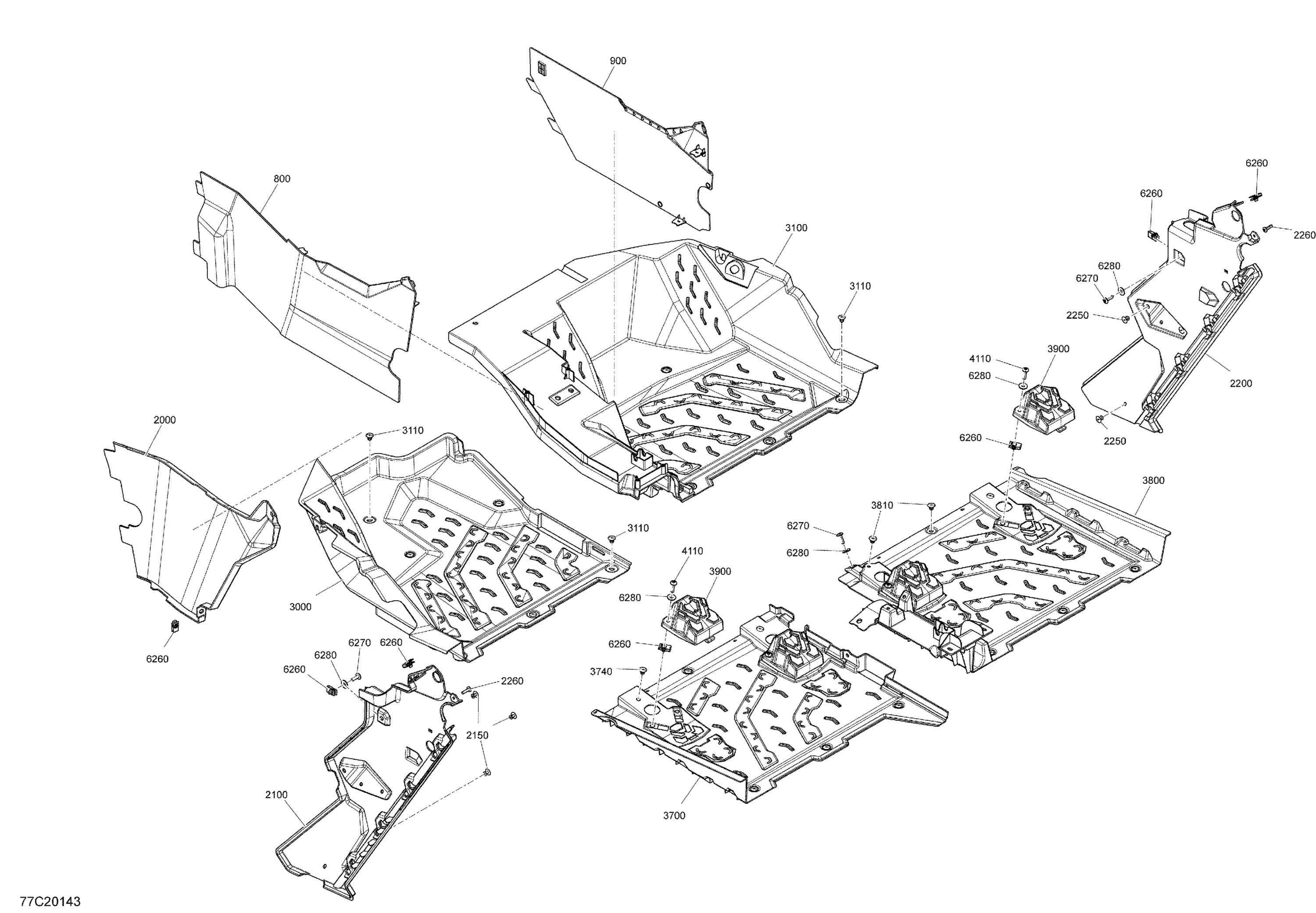 Cab Interior - Floor Section