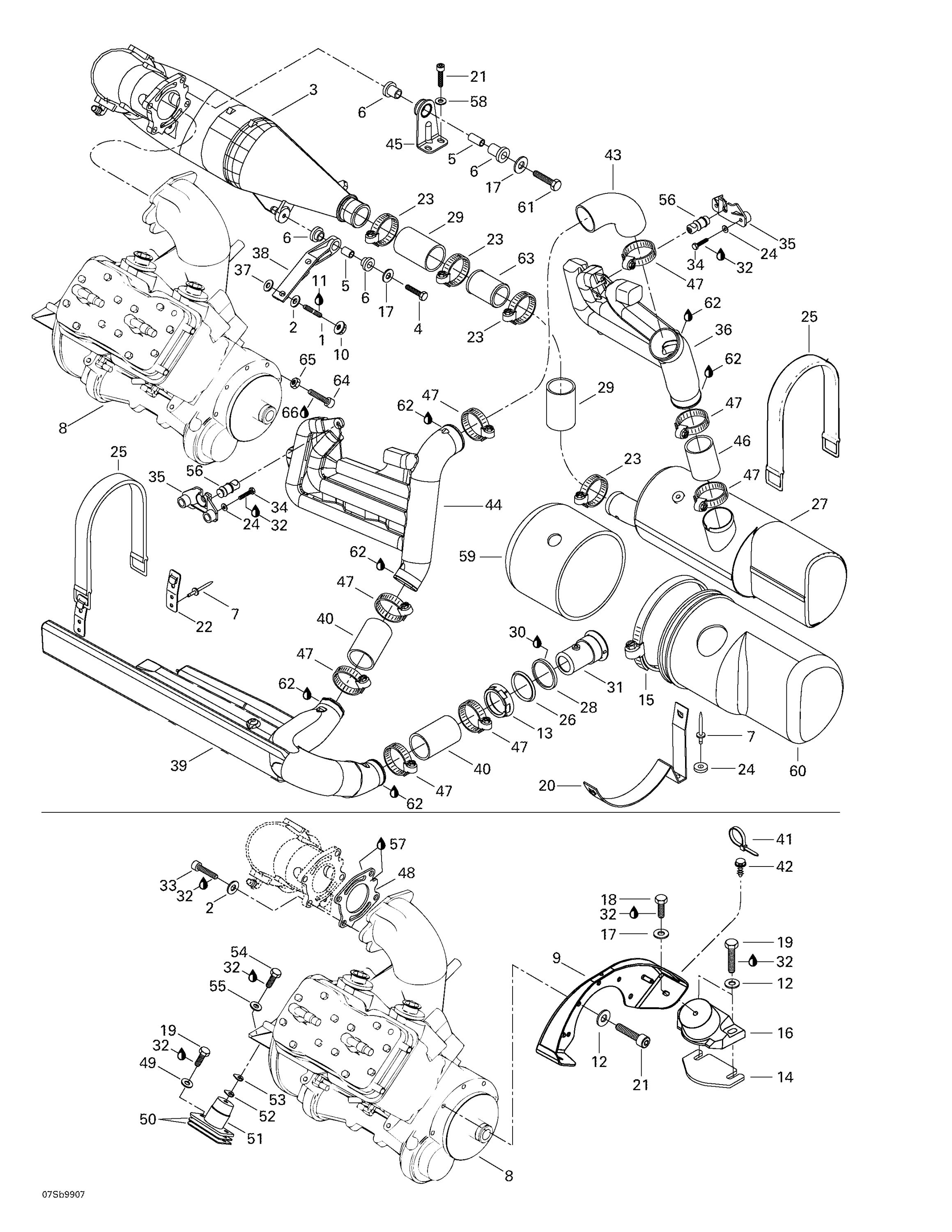 Engine Support And Muffler