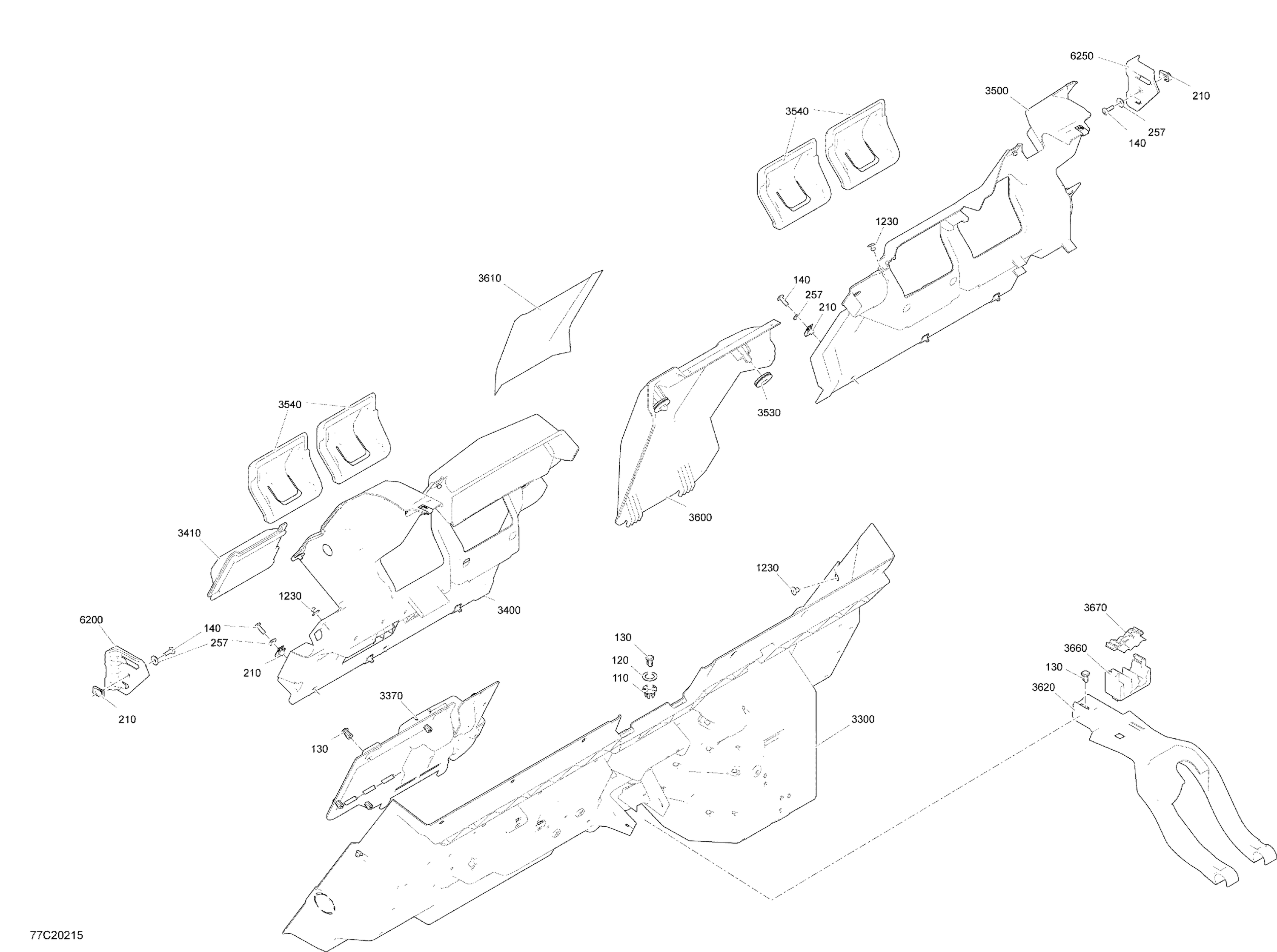 Схема узла: Cab Interior - Back wall - STD