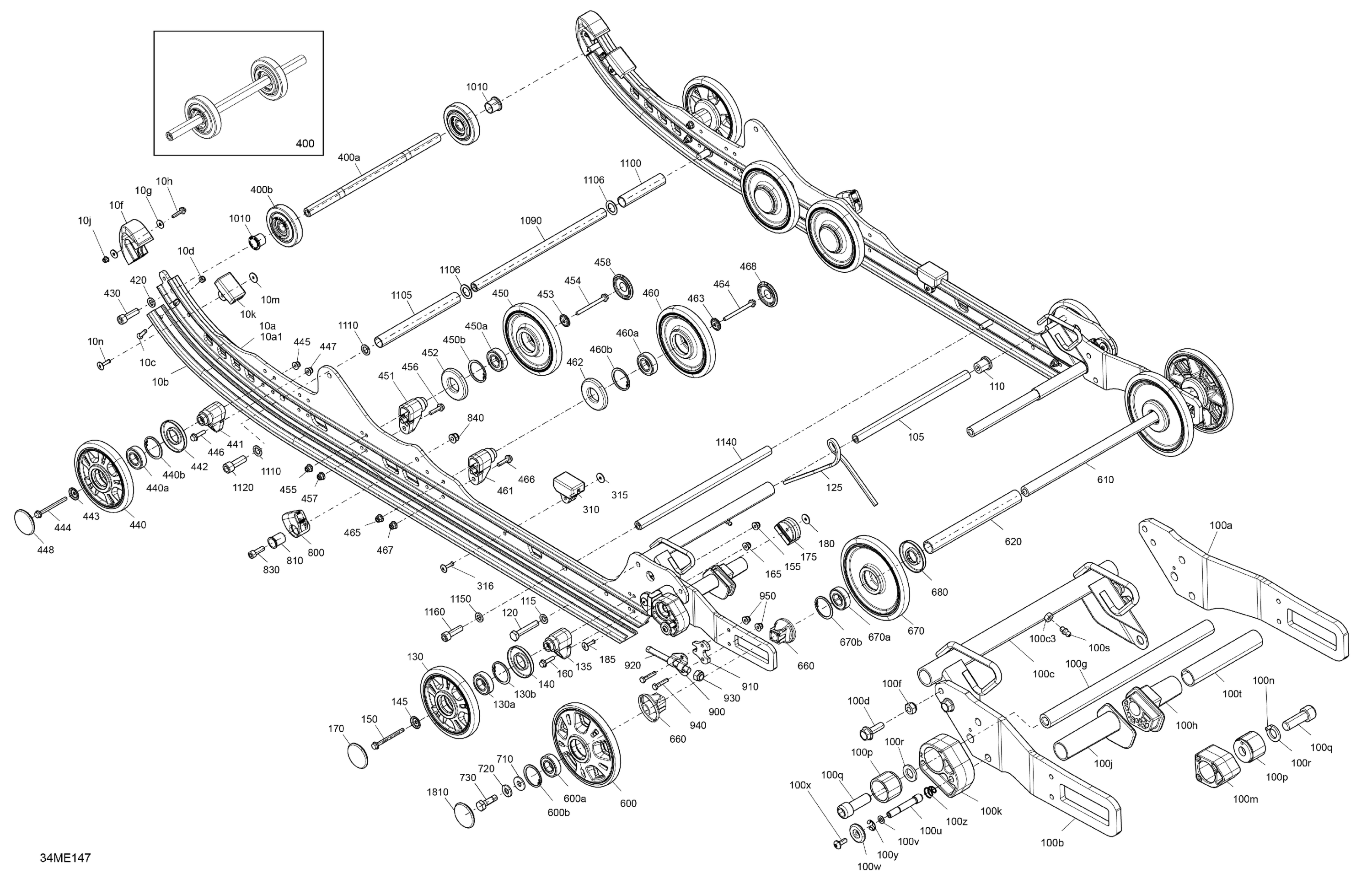 Схема узла: Suspension - Rear - Lower Section