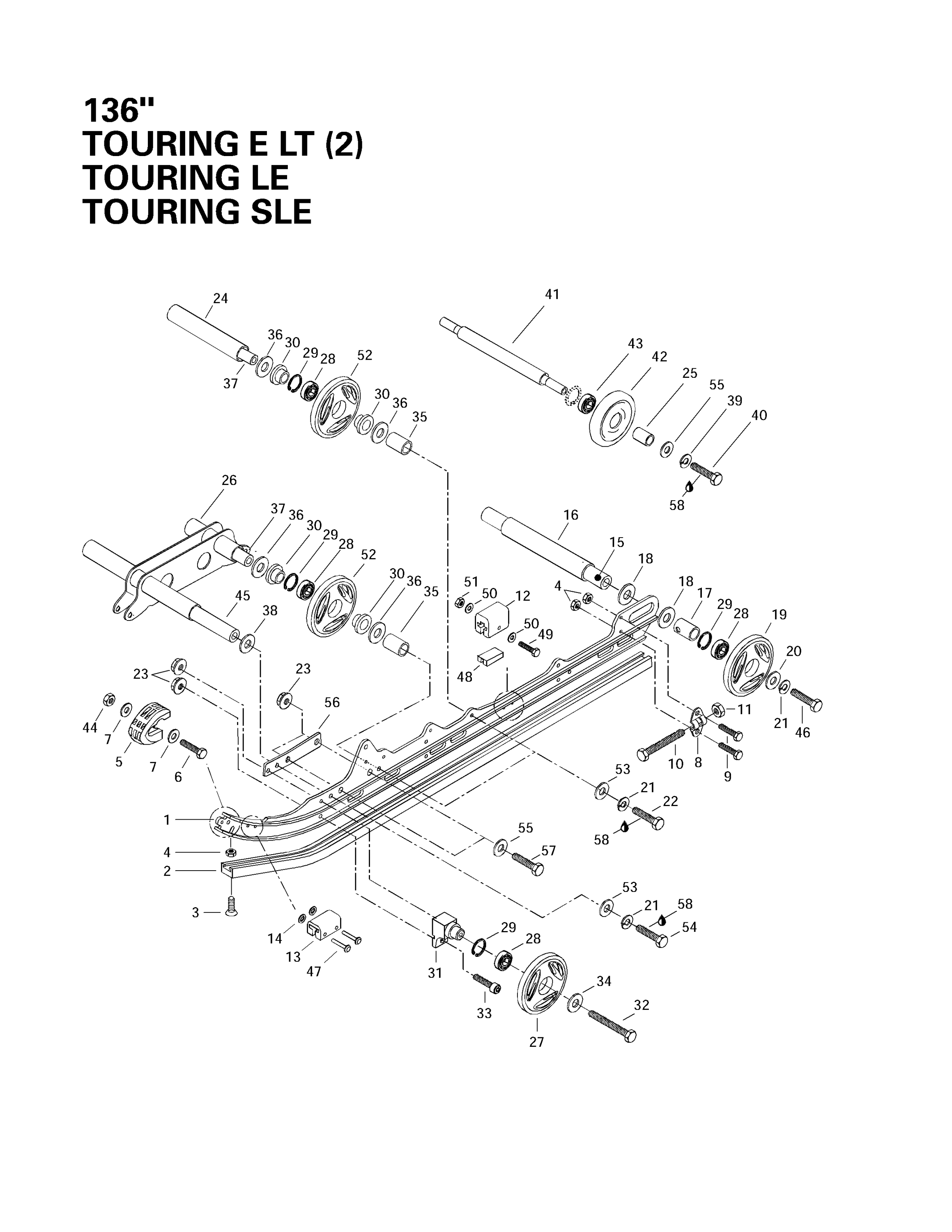 Схема узла: Rear Suspension (136”)